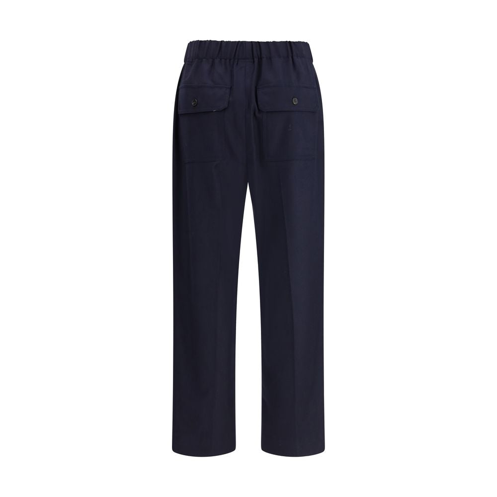 Max Mara Black Cotton Casual Pants