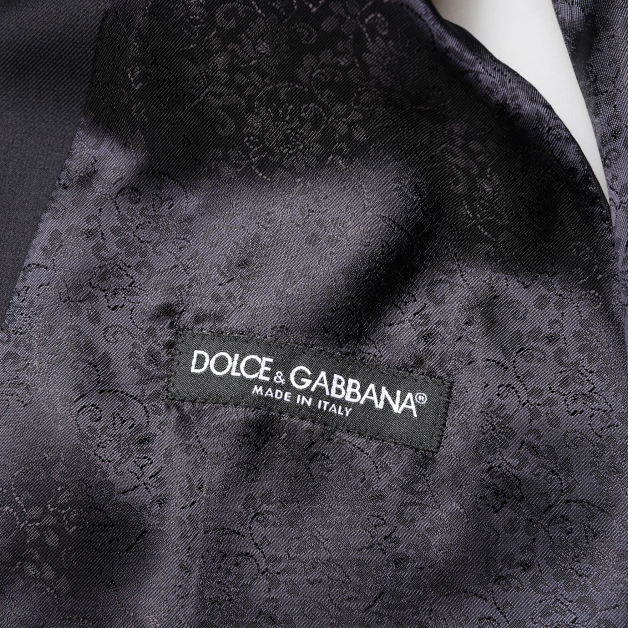 Dolce & Gabbana Black Wool Single Breasted 3 Piece Men Suit