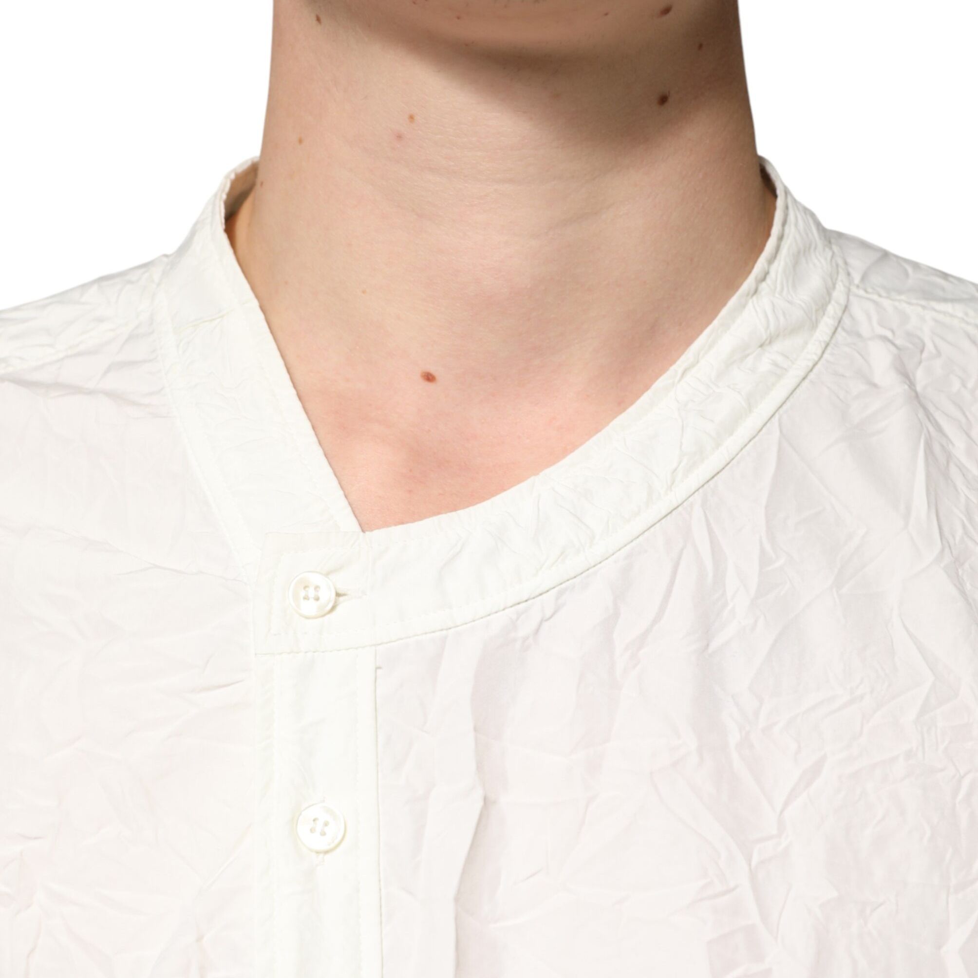 Dolce & Gabbana White Cotton Men Long Sleeves Men Shirt
