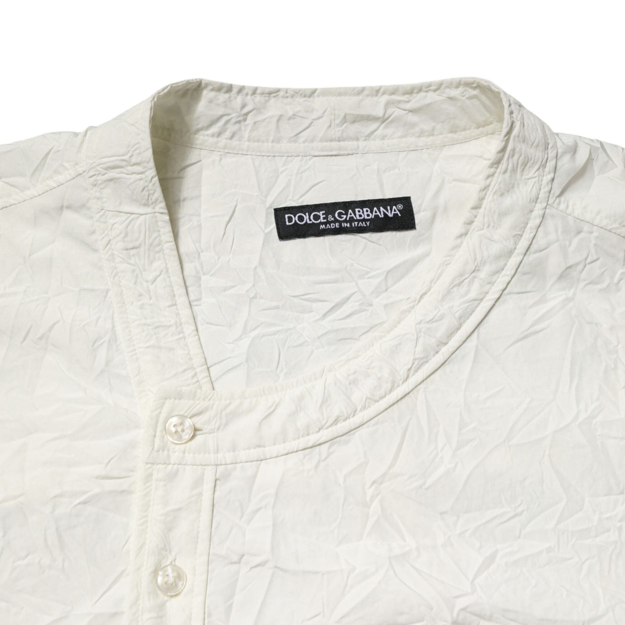 Dolce & Gabbana White Cotton Men Long Sleeves Men Shirt