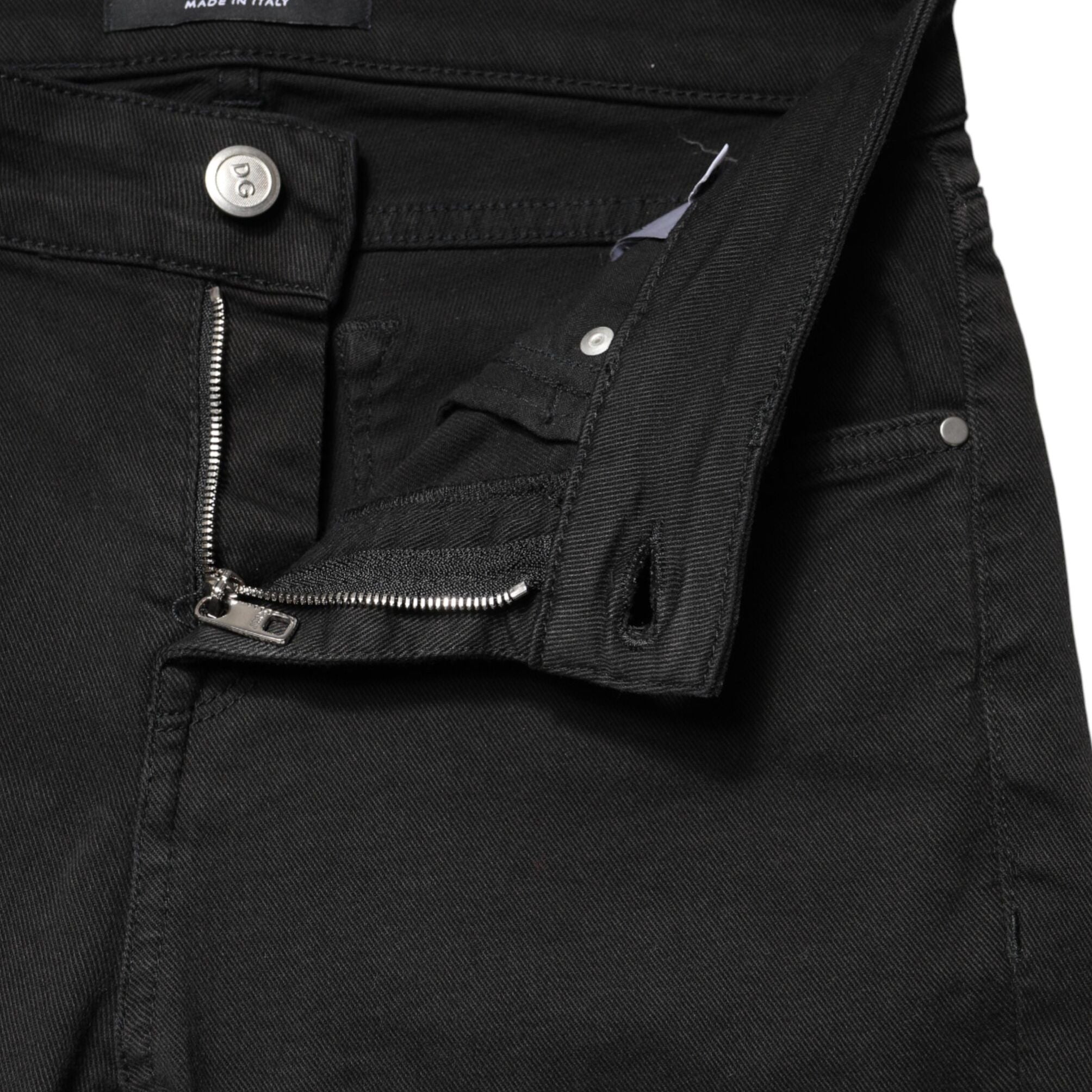 Dolce & Gabbana Black Cotton Stretch Skinny Denim Jeans