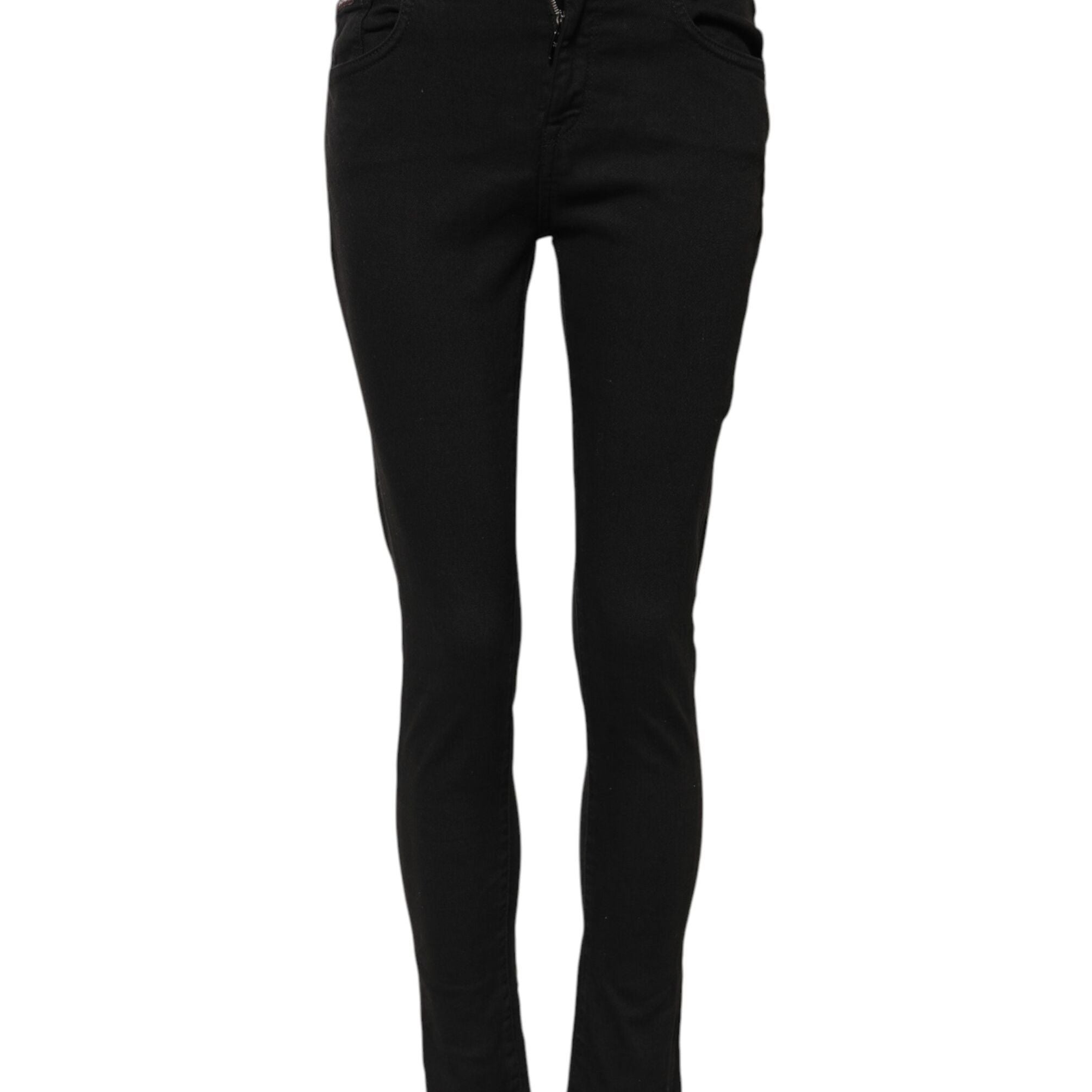 Dolce & Gabbana Black Cotton Casual Skinny Denim Jeans