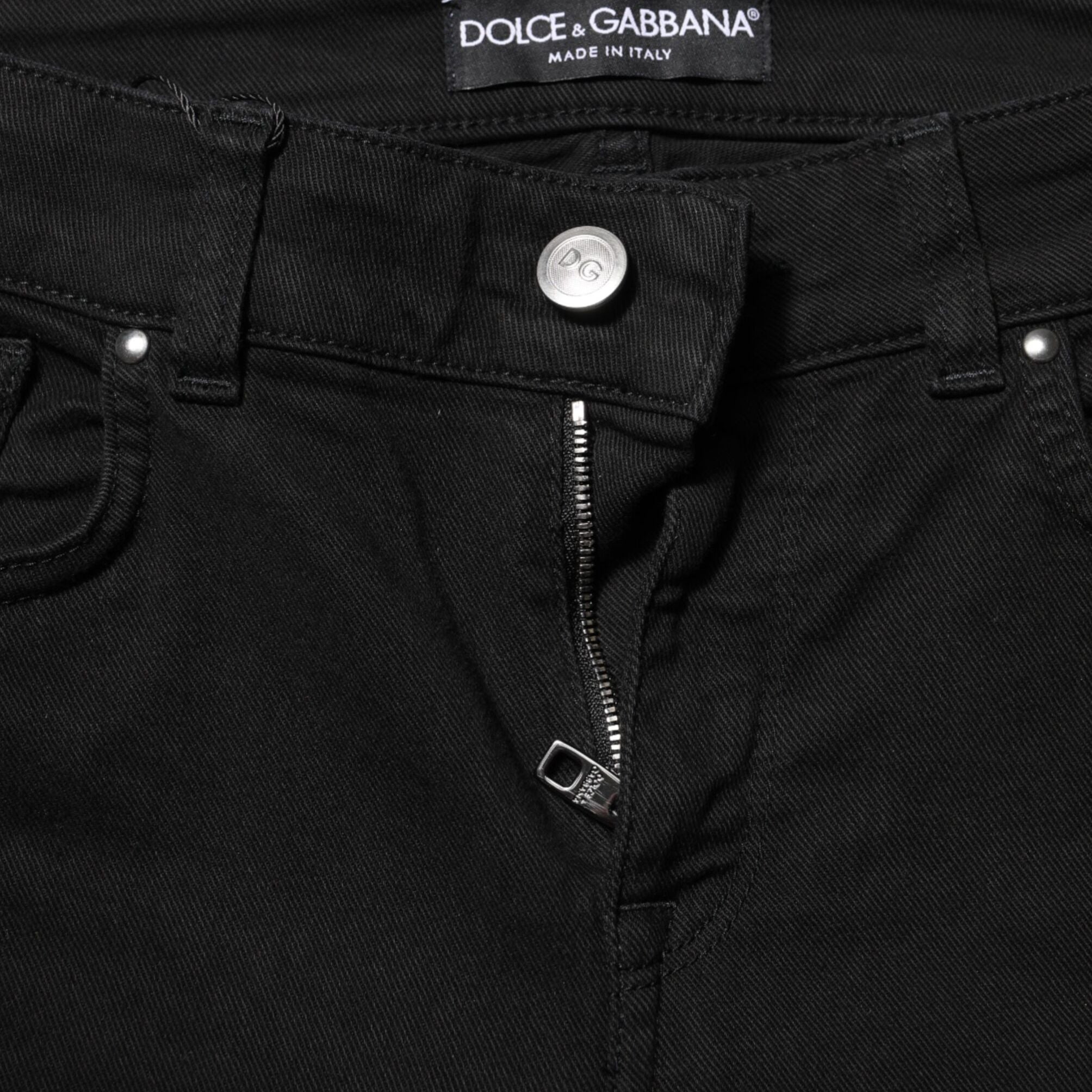 Dolce & Gabbana Black Cotton Casual Skinny Denim Jeans