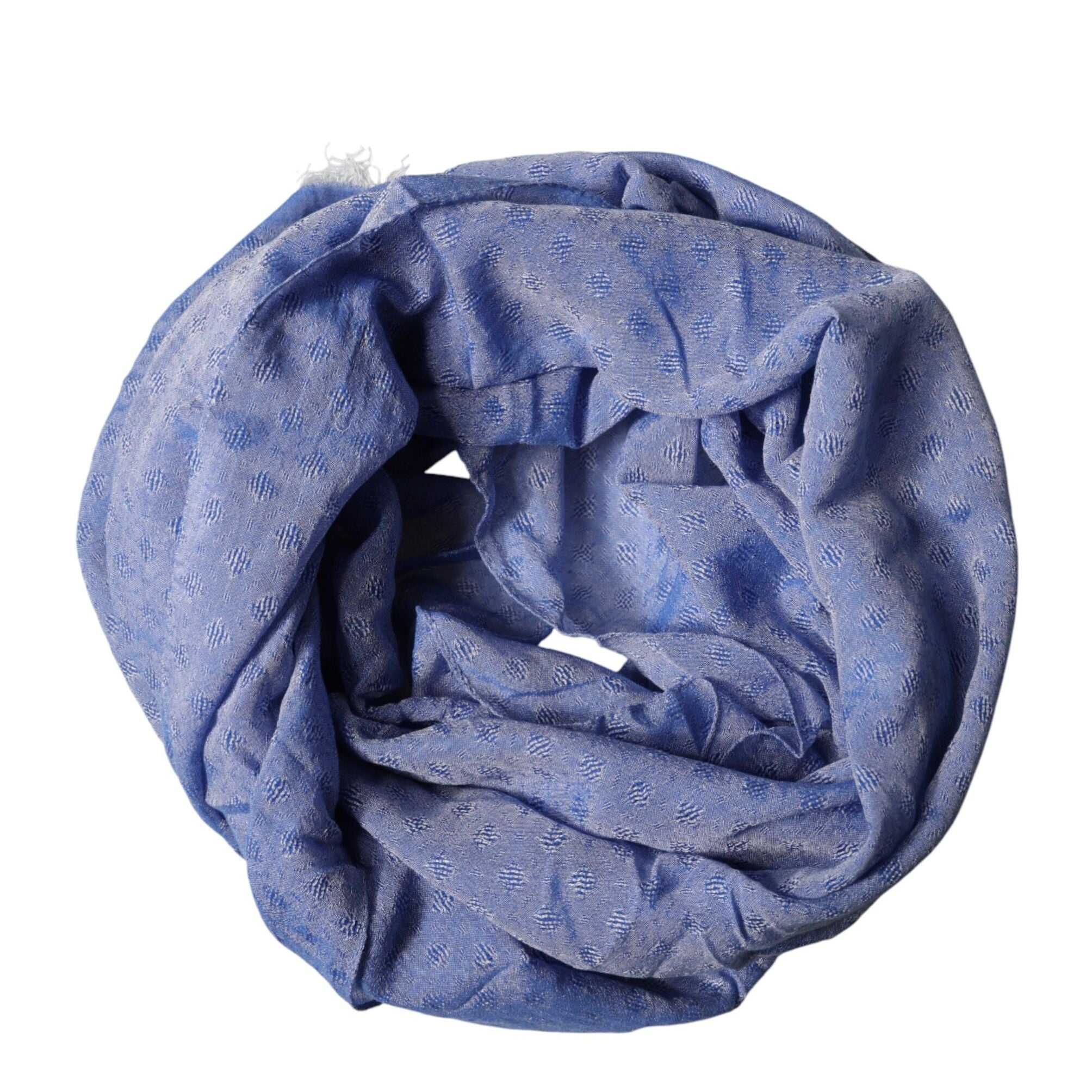 Dolce & Gabbana Blue Lace Stole Cotton Neck Wrap Shawl Scarf