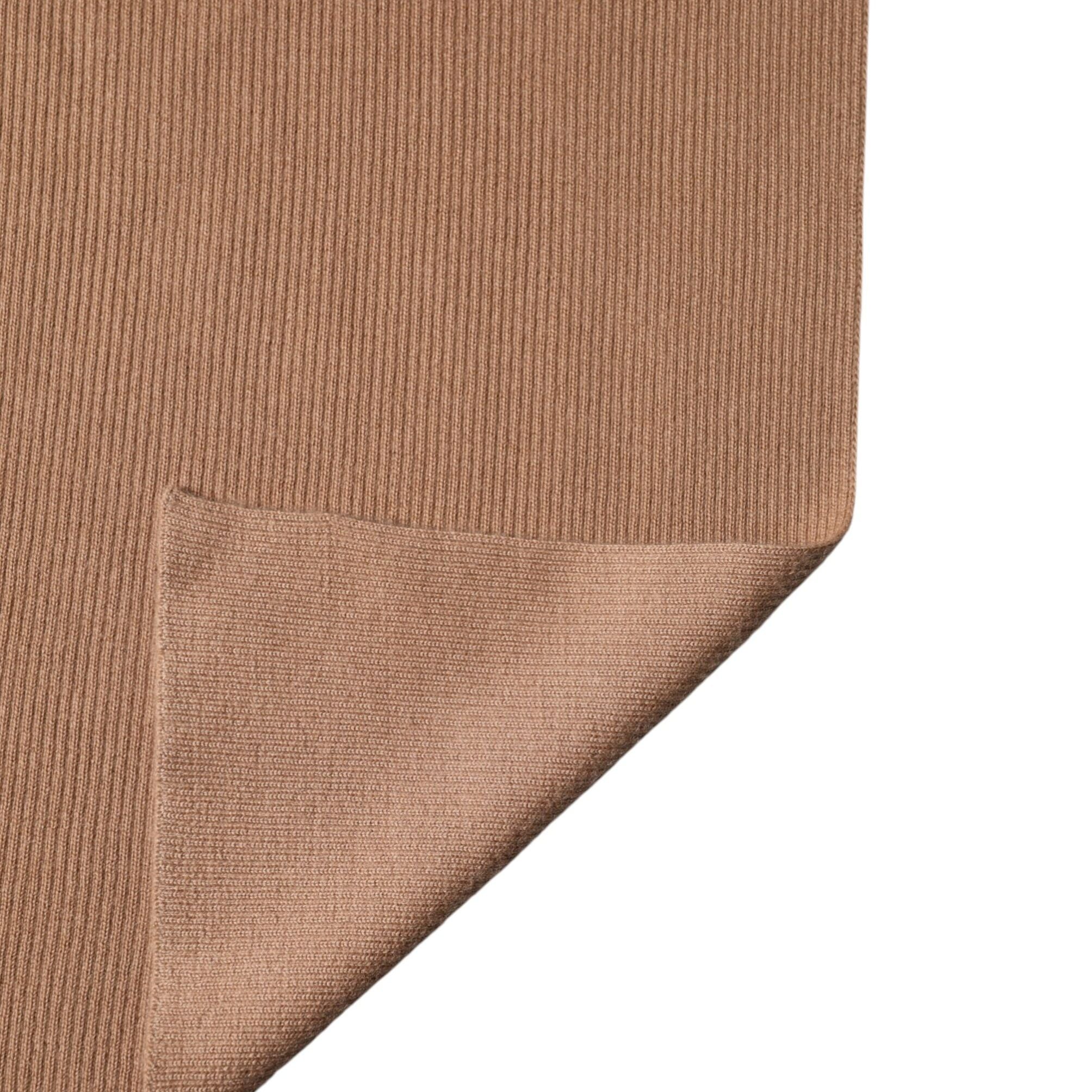 Dolce & Gabbana Brown Cashmere Knitted Neck Wrap Shawl Scarf