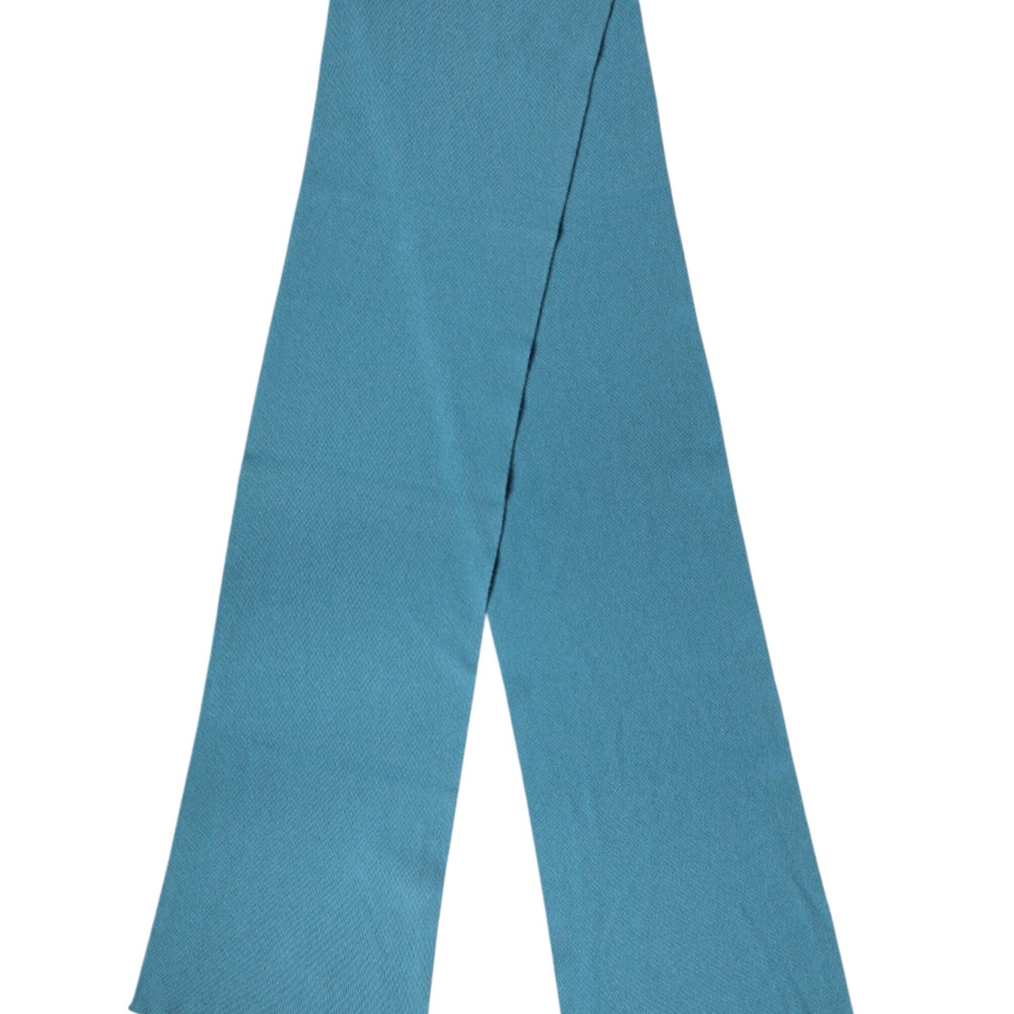 Dolce & Gabbana Blue Cashmere Knit Neck Wrap Shawl Scarf