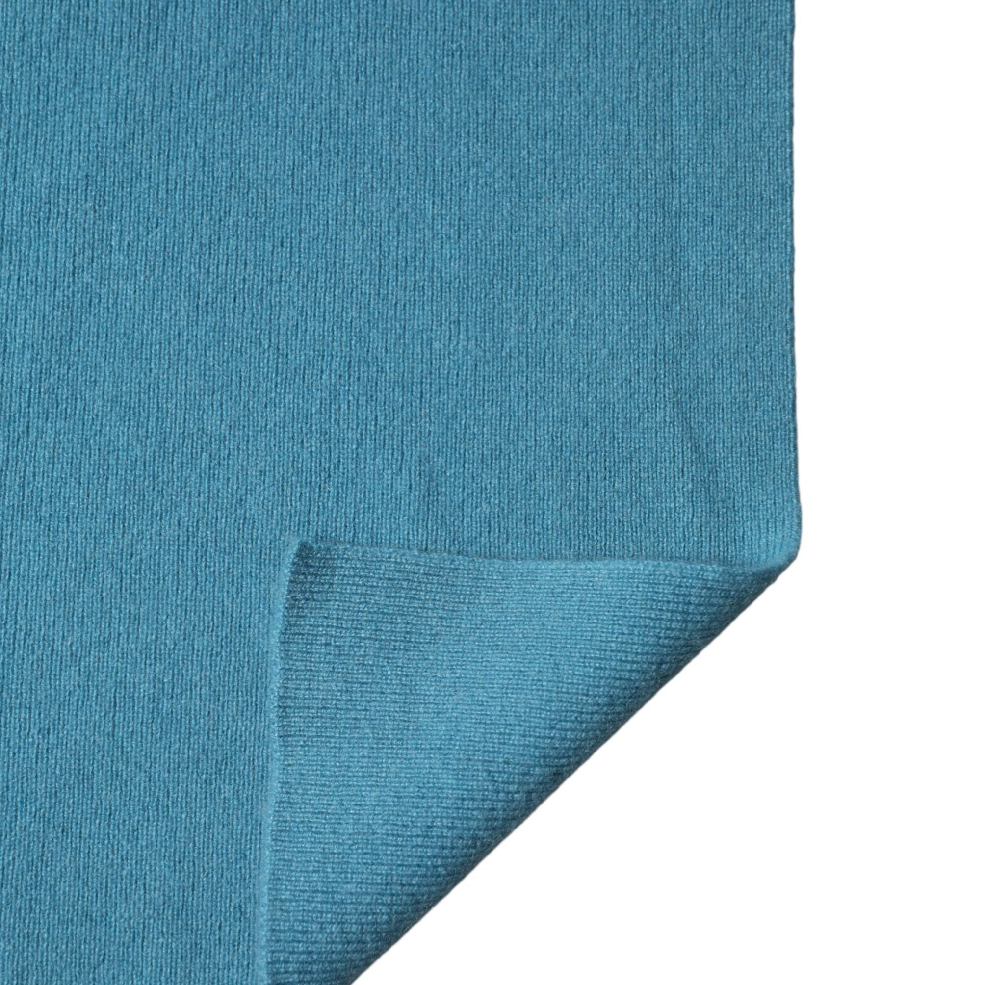 Dolce & Gabbana Blue Cashmere Knit Neck Wrap Shawl Scarf