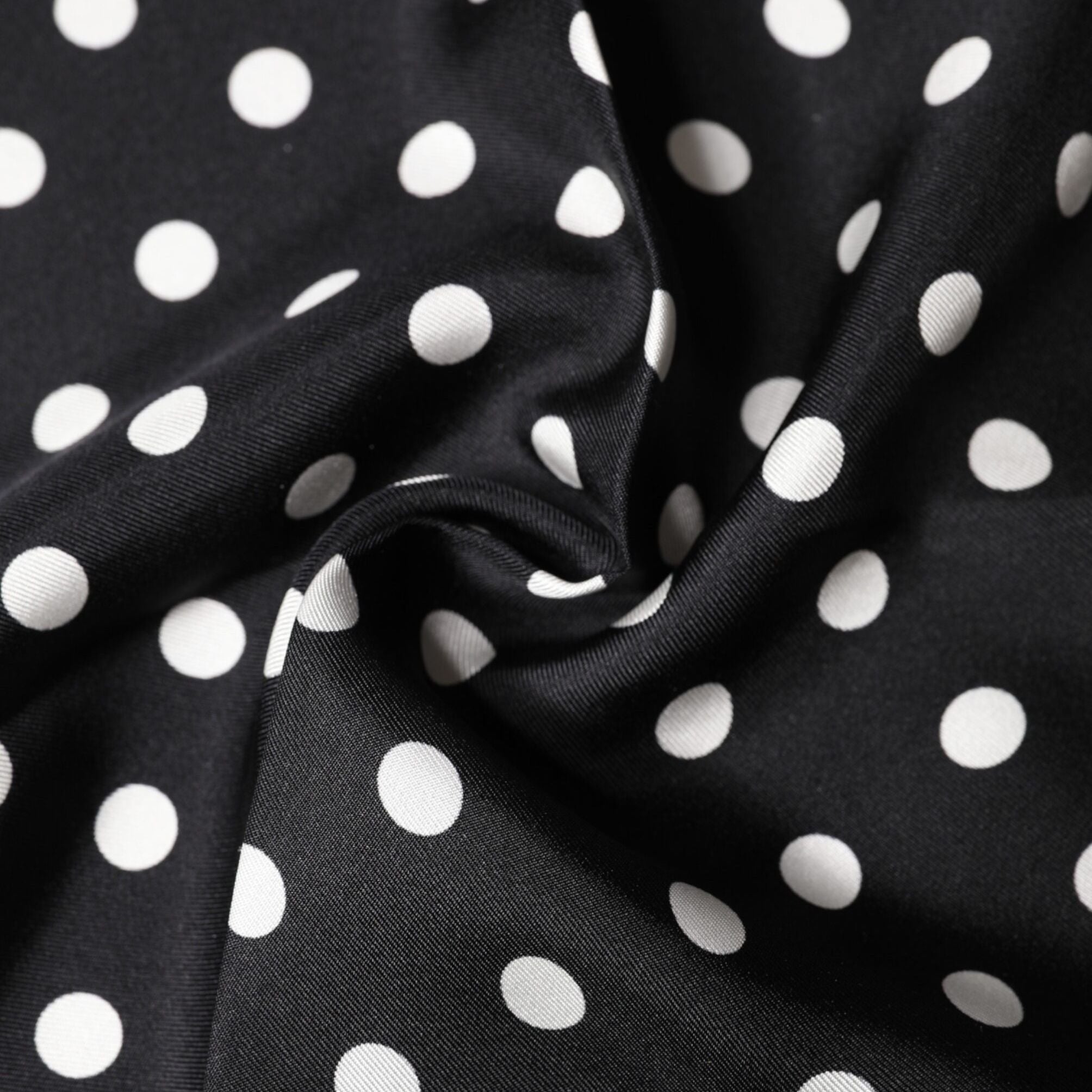 Dolce & Gabbana Black Polka Dot Square Handkerchief Scarf