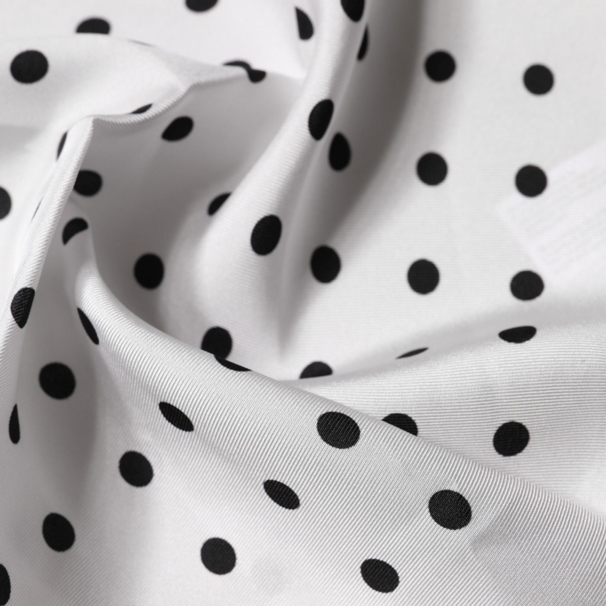 Dolce & Gabbana White Polka Dot Square Handkerchief Scarf