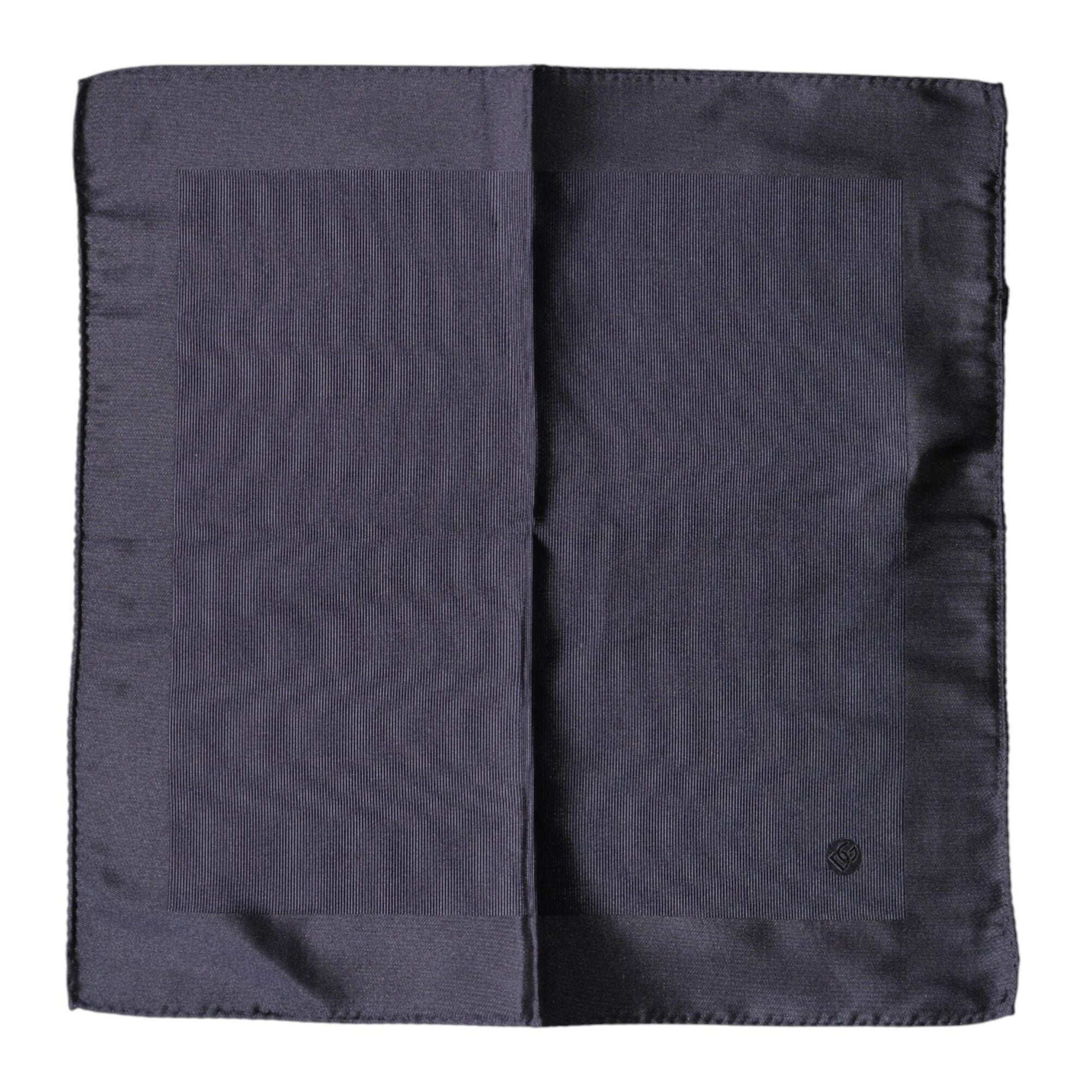 Dolce & Gabbana Blue Logo Silk Men Square Handkerchief Scarf