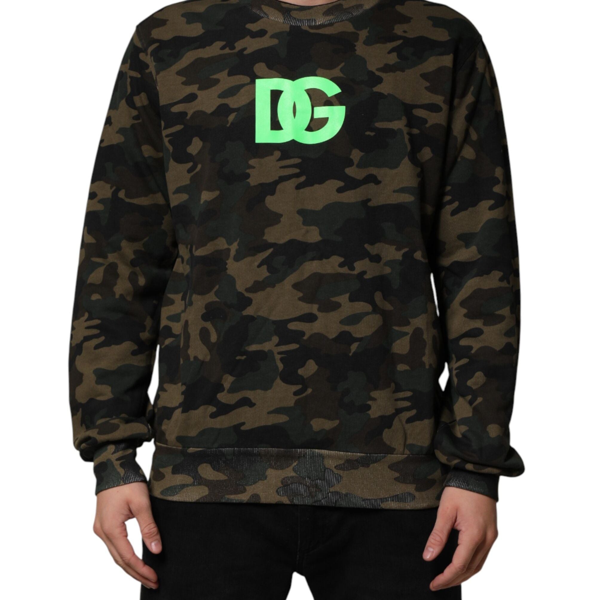 Dolce & Gabbana Multicolor Camouflage Men Sweatshirt  Sweater