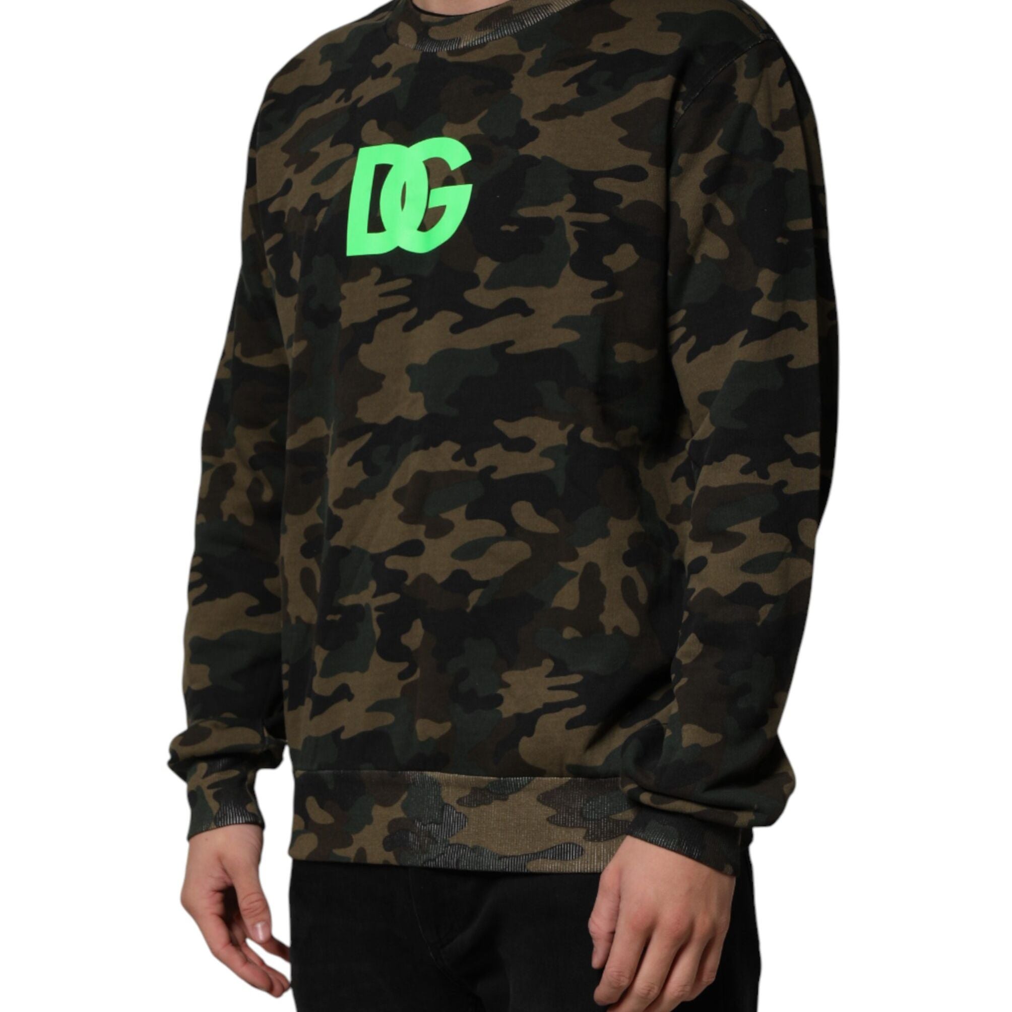 Dolce & Gabbana Multicolor Camouflage Men Sweatshirt  Sweater
