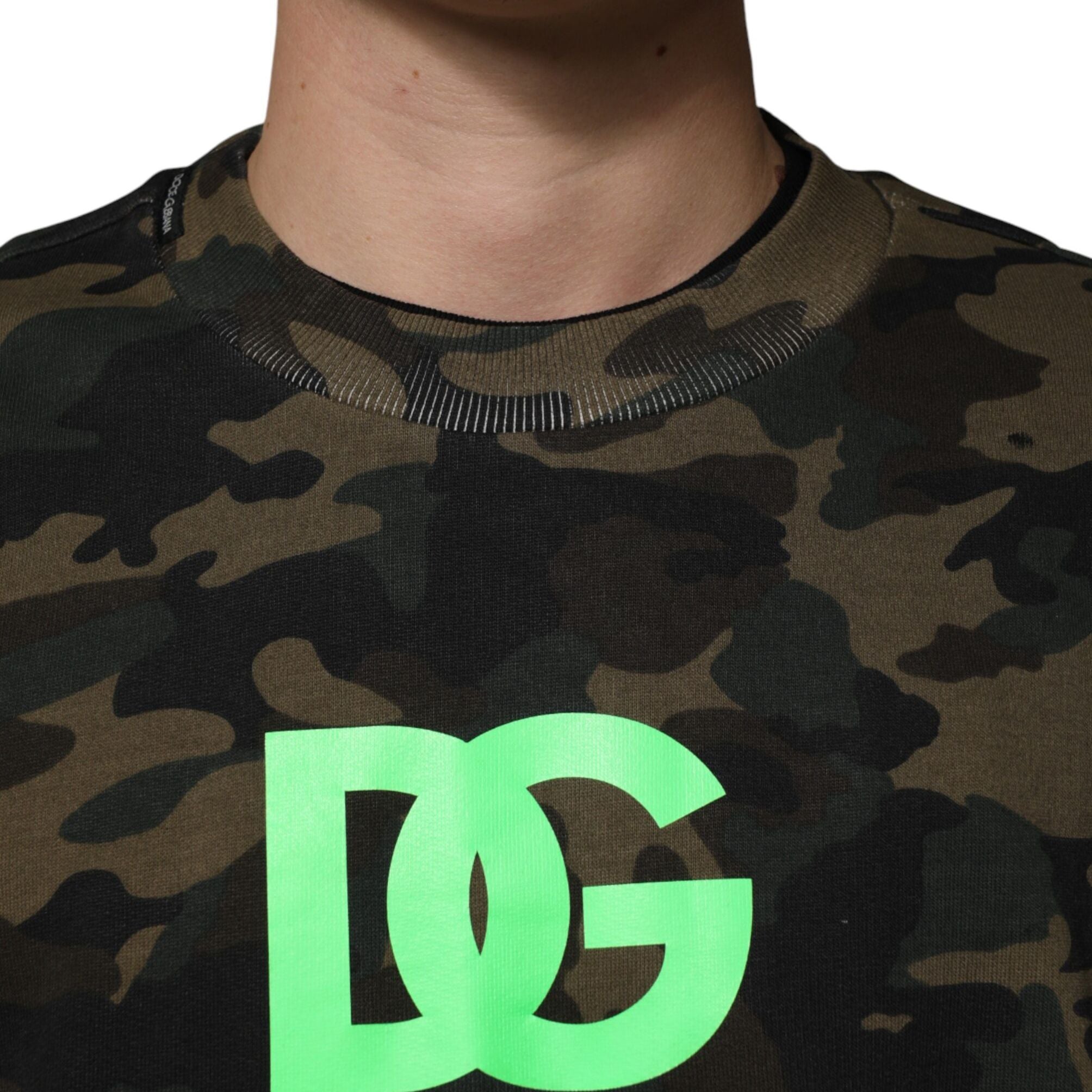 Dolce & Gabbana Multicolor Camouflage Men Sweatshirt  Sweater