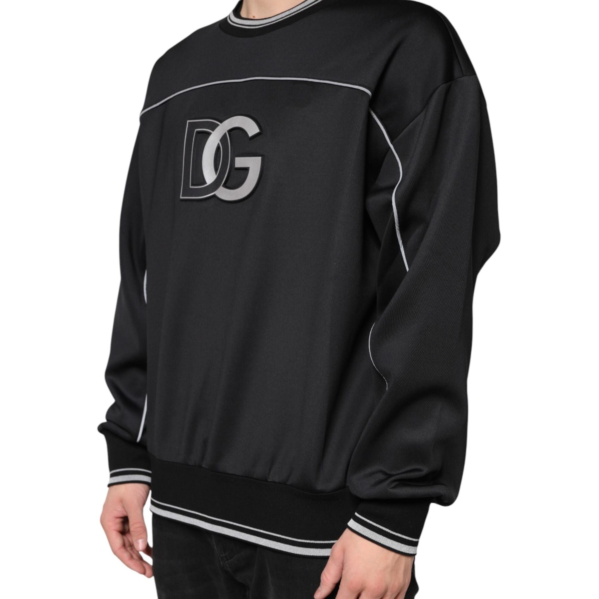 Dolce & Gabbana Black DG Logo Crew Neck Sweatshirt Sweater