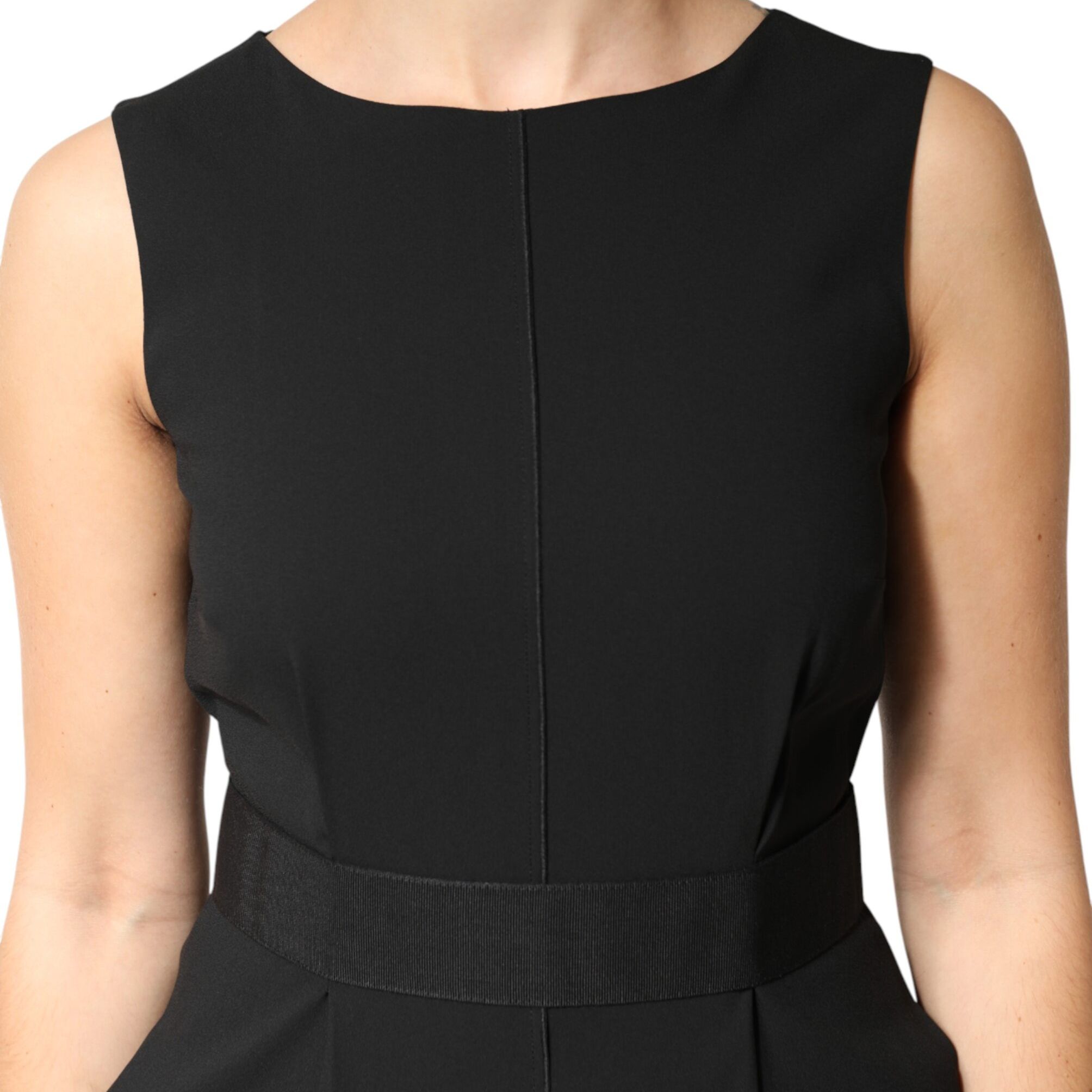 Dolce & Gabbana Black Sleeveless Sheath Knee Length Dress