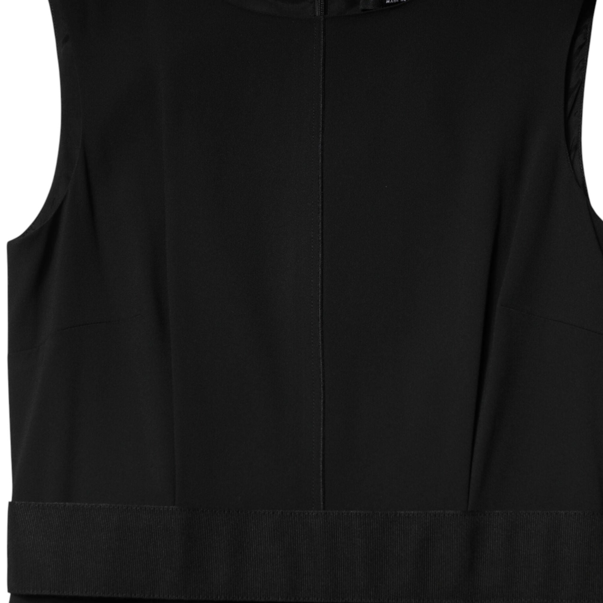Dolce & Gabbana Black Sleeveless Sheath Knee Length Dress