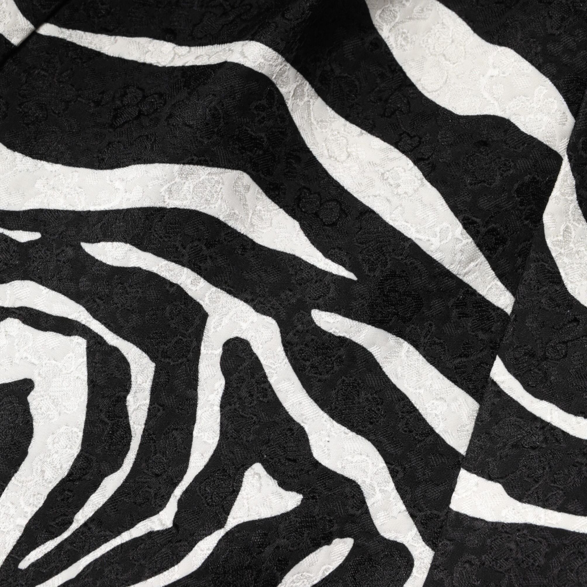 Dolce & Gabbana Black White Zebra Sleeveless A-line Dress