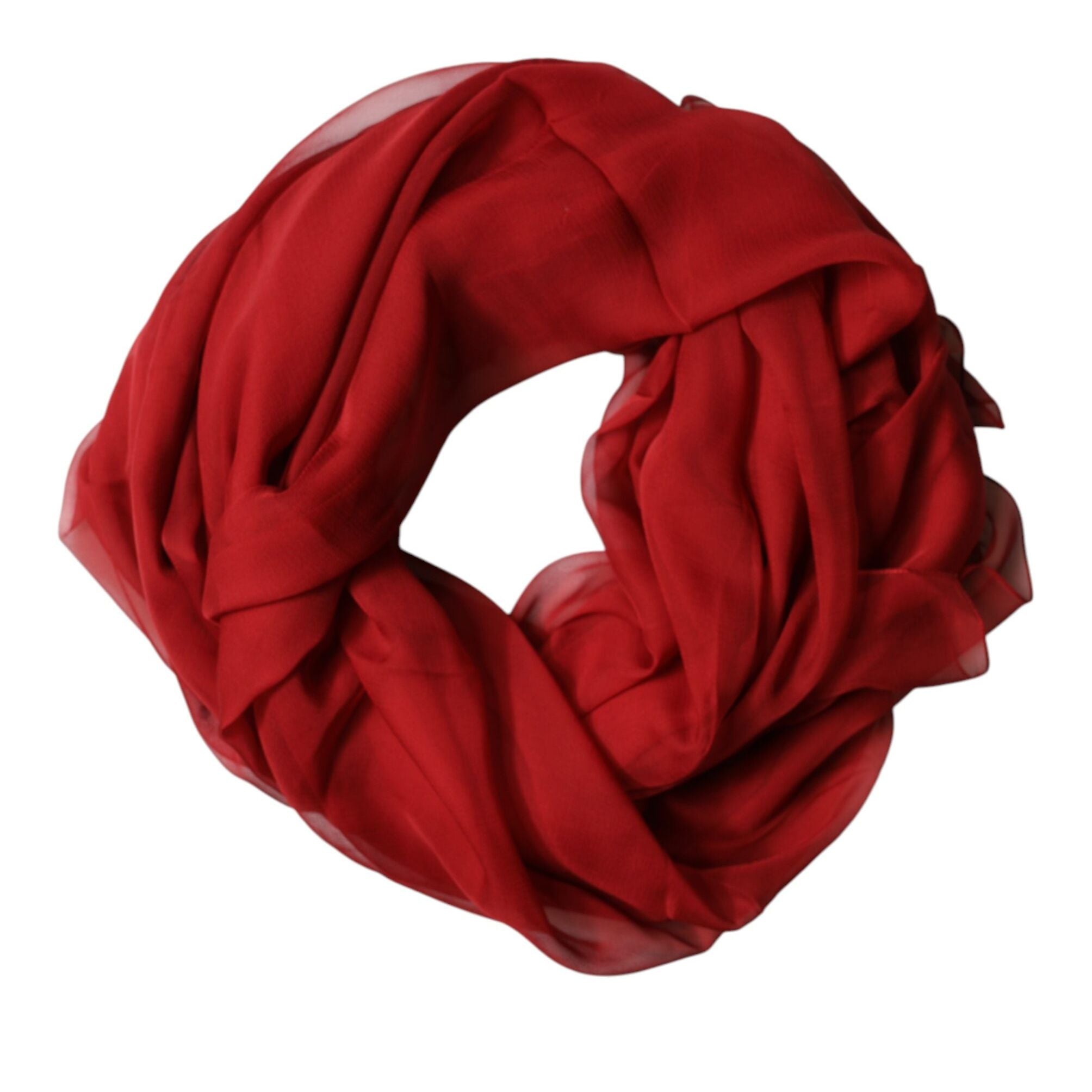 Dolce & Gabbana Red Stole Silk Neck Wrap Shawl Men Scarf