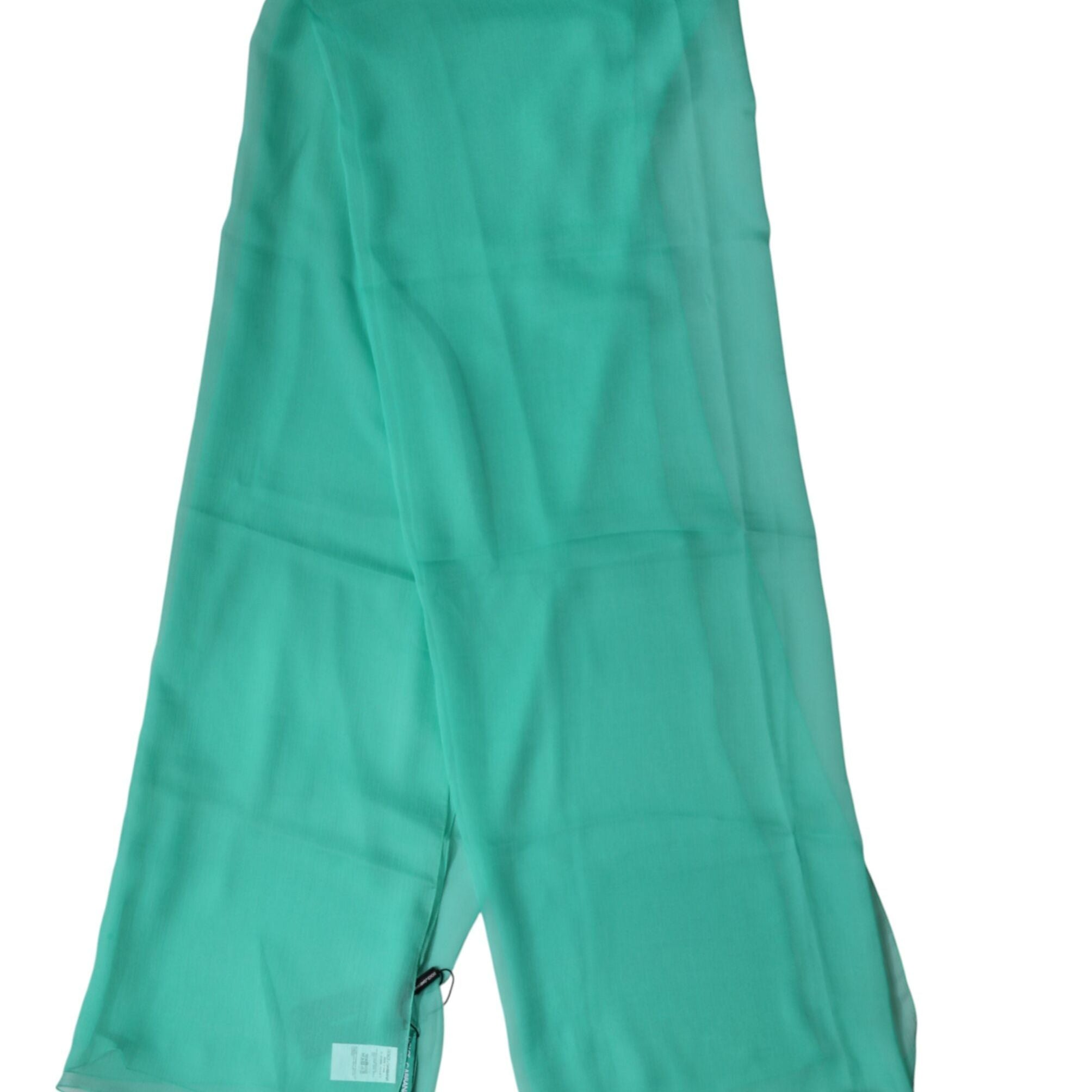Dolce & Gabbana Teal Stole Silk Neck Wrap Shawl Men Scarf