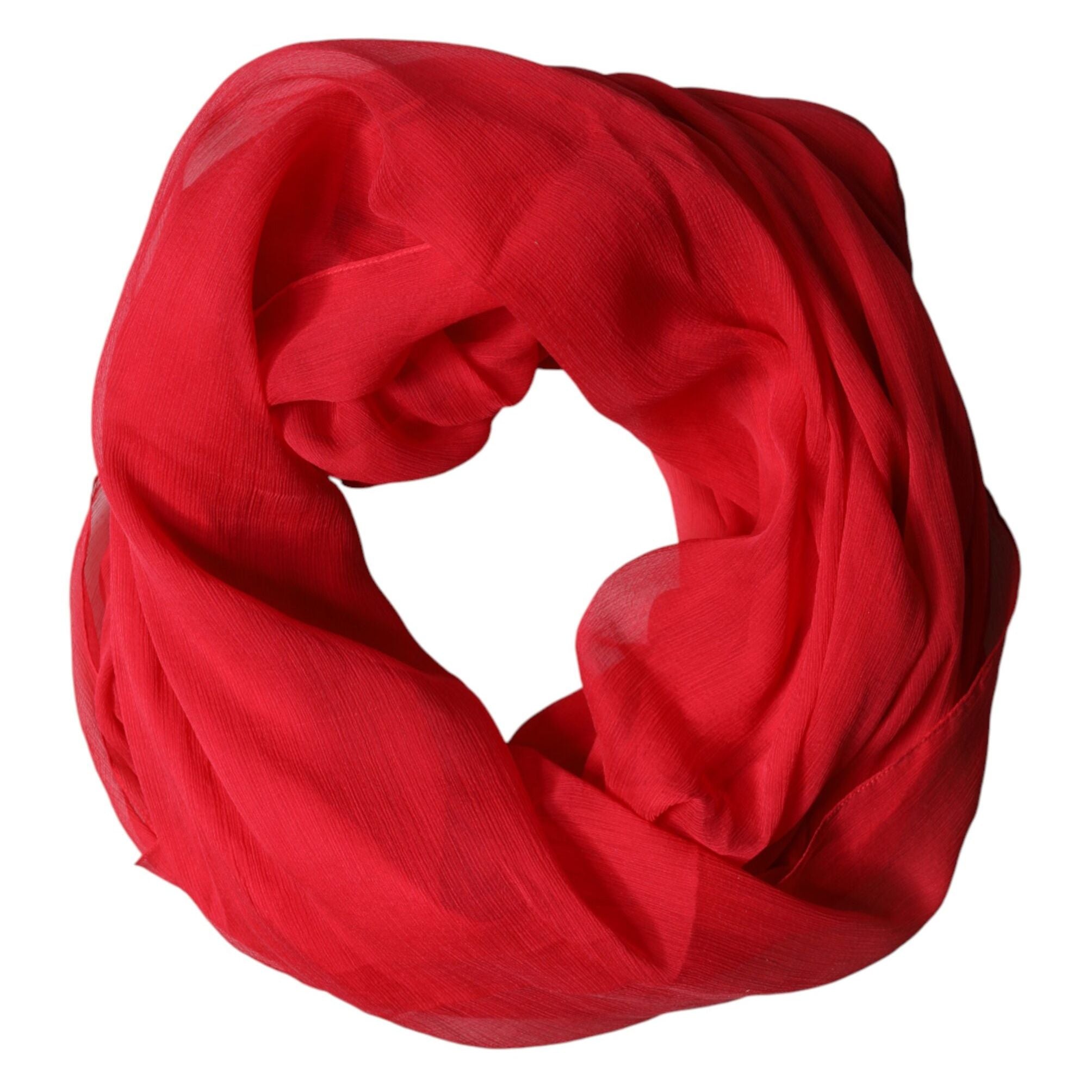 Dolce & Gabbana Red Stole Silk Neck Wrap Shawl Men Scarf