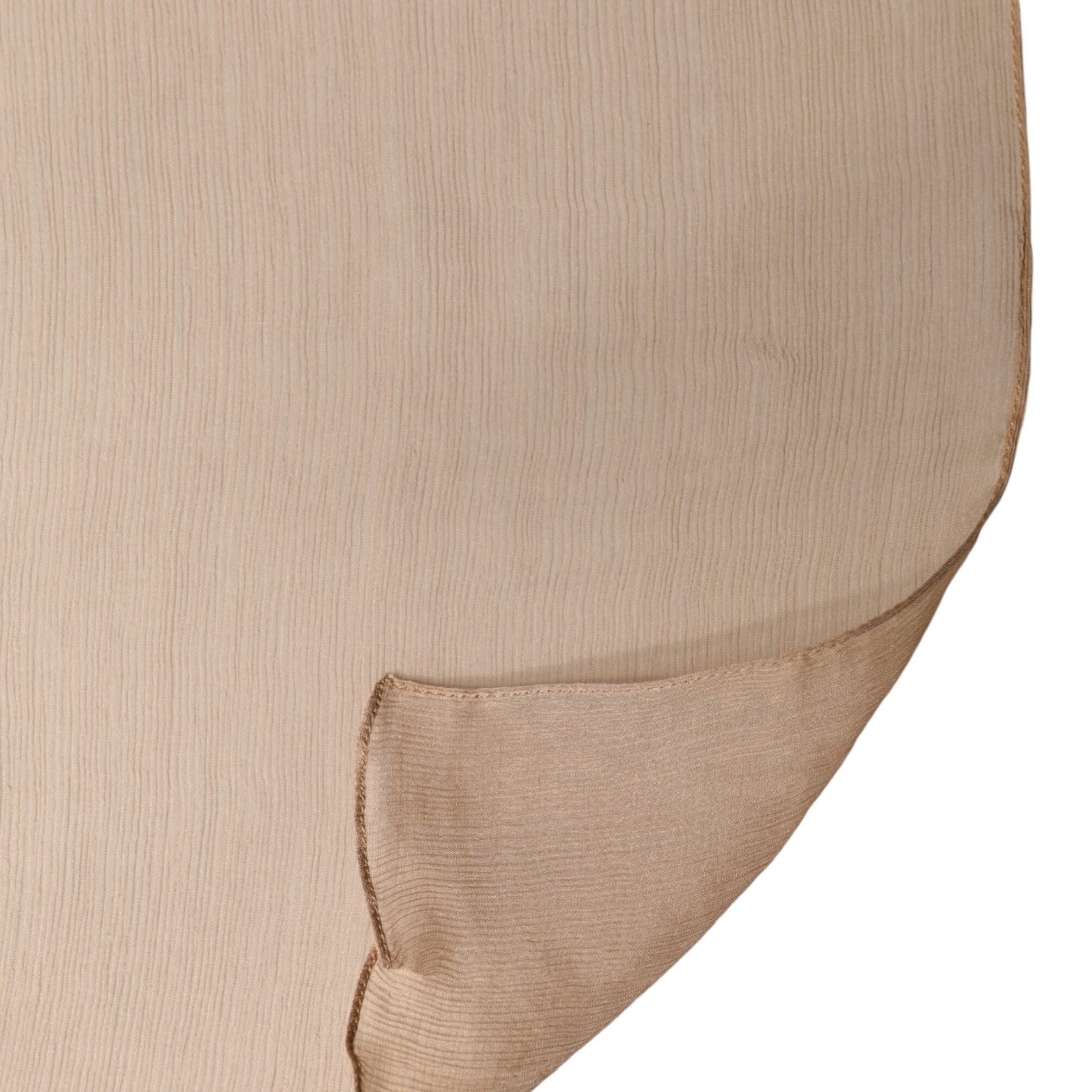 Dolce & Gabbana Brown Silk Stole Neck Wrap Shawl Men Scarf