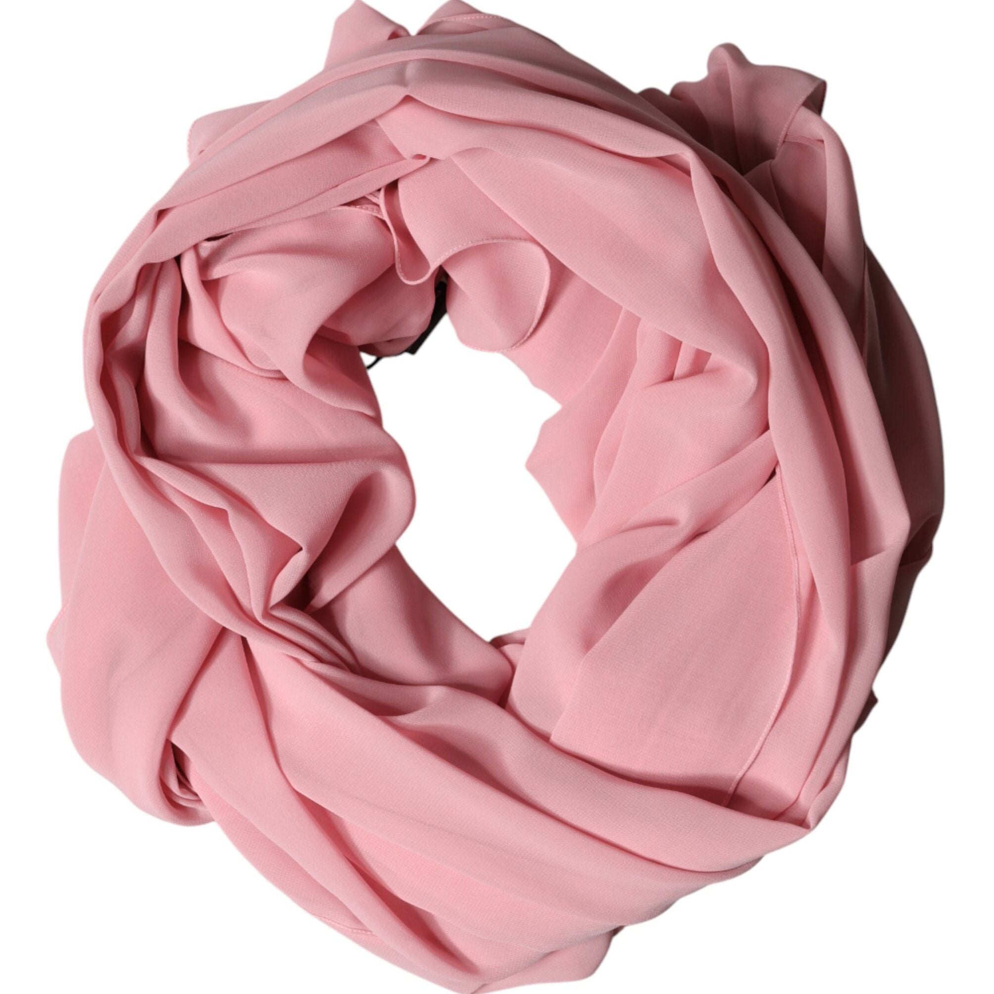 Dolce & Gabbana Pink Silk Stole Neck Wrap Shawl Men  Scarf
