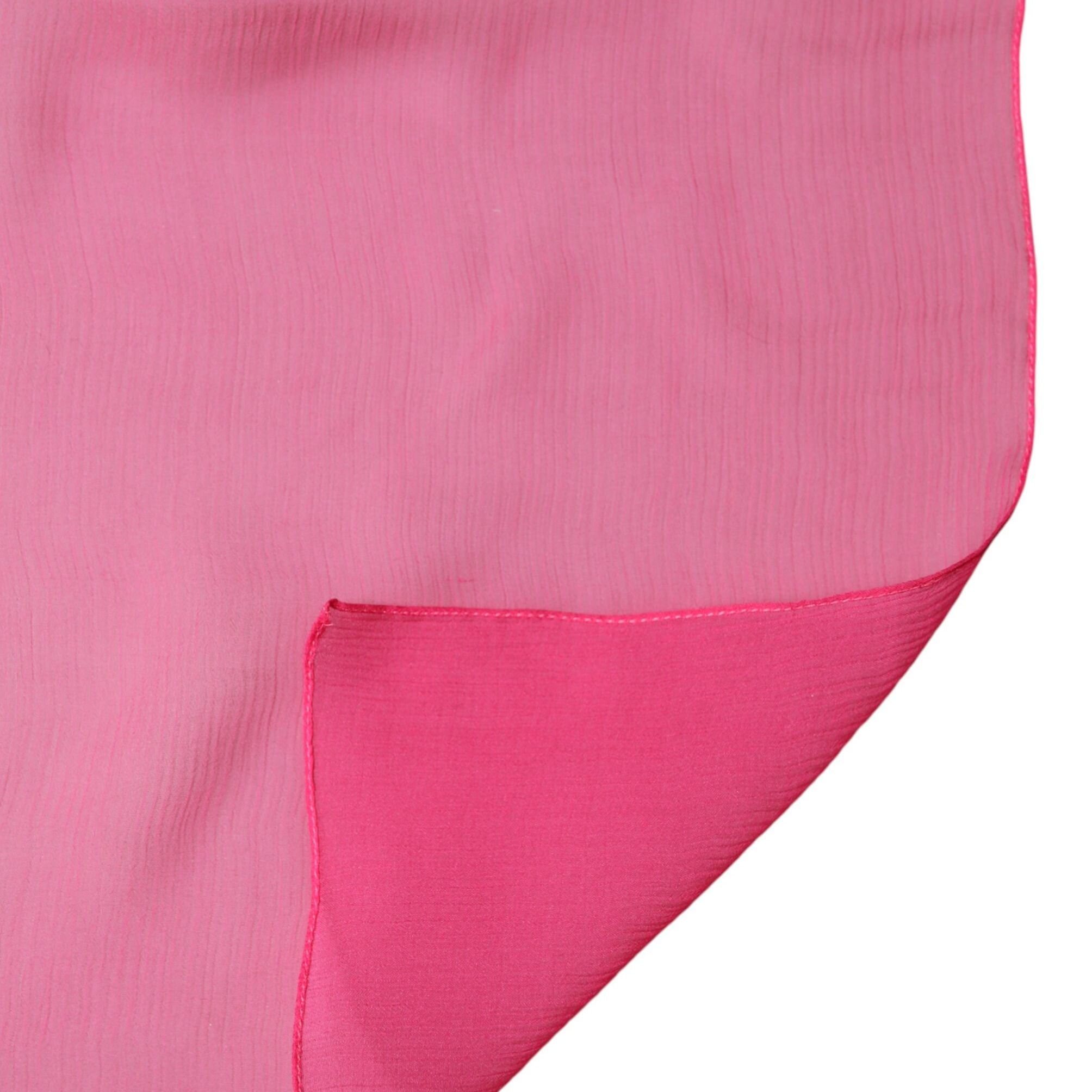 Dolce & Gabbana Pink Silk Stole Neck Wrap Shawl Men 174cm x 128.5cm Scarf