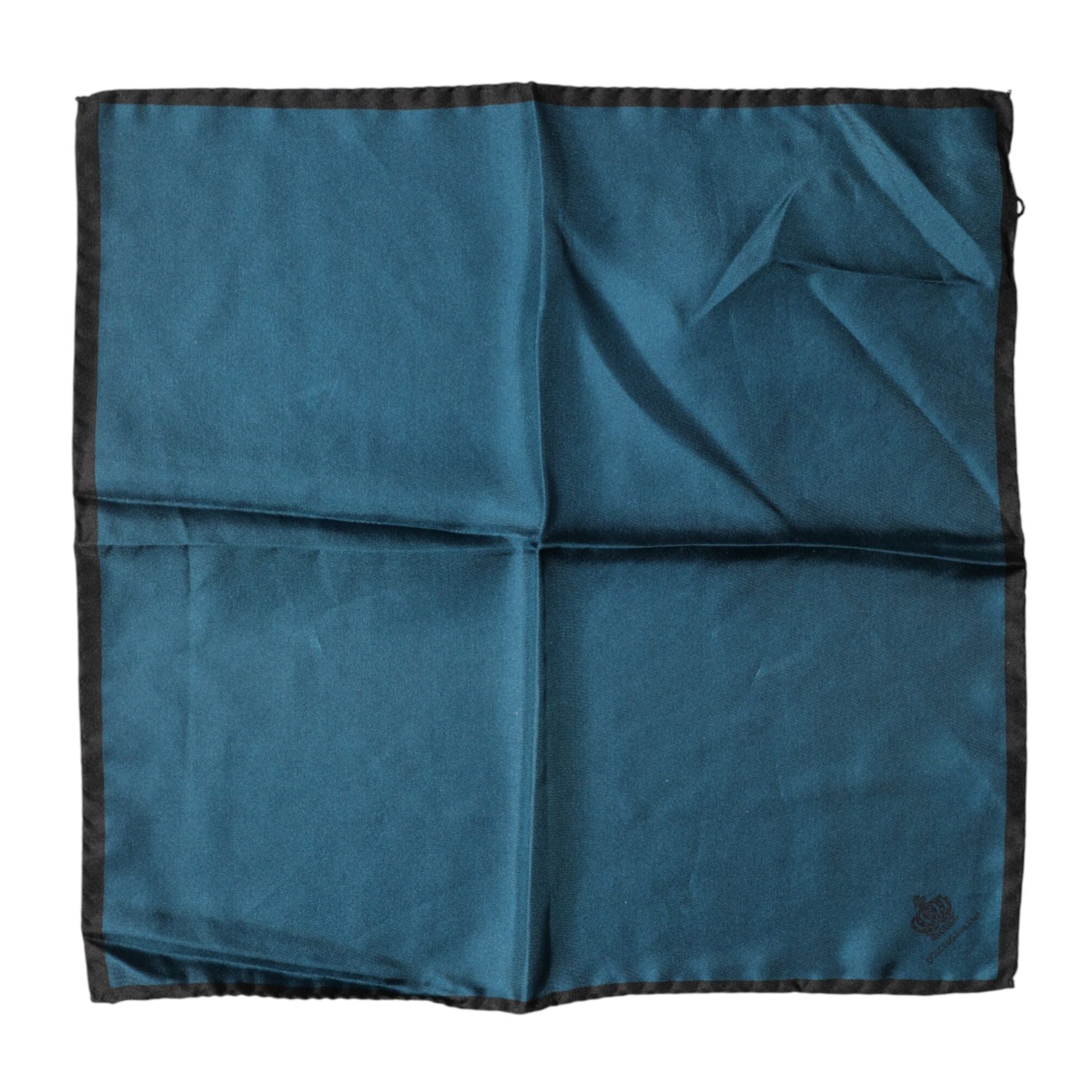 Dolce & Gabbana Blue Silk Square Pocket Handkerchief Scarf