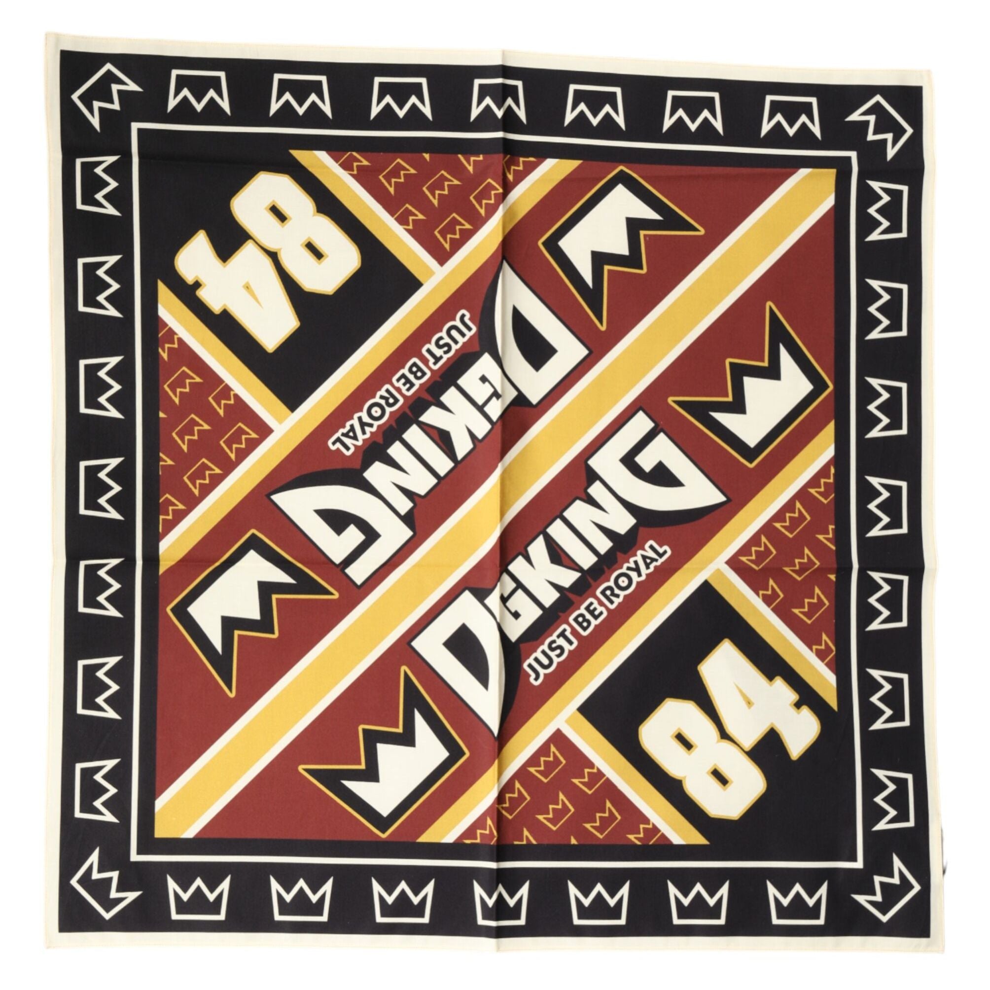 Dolce & Gabbana Multicolor DG King Square Foulard Men 50.5cm x 50cm Scarf
