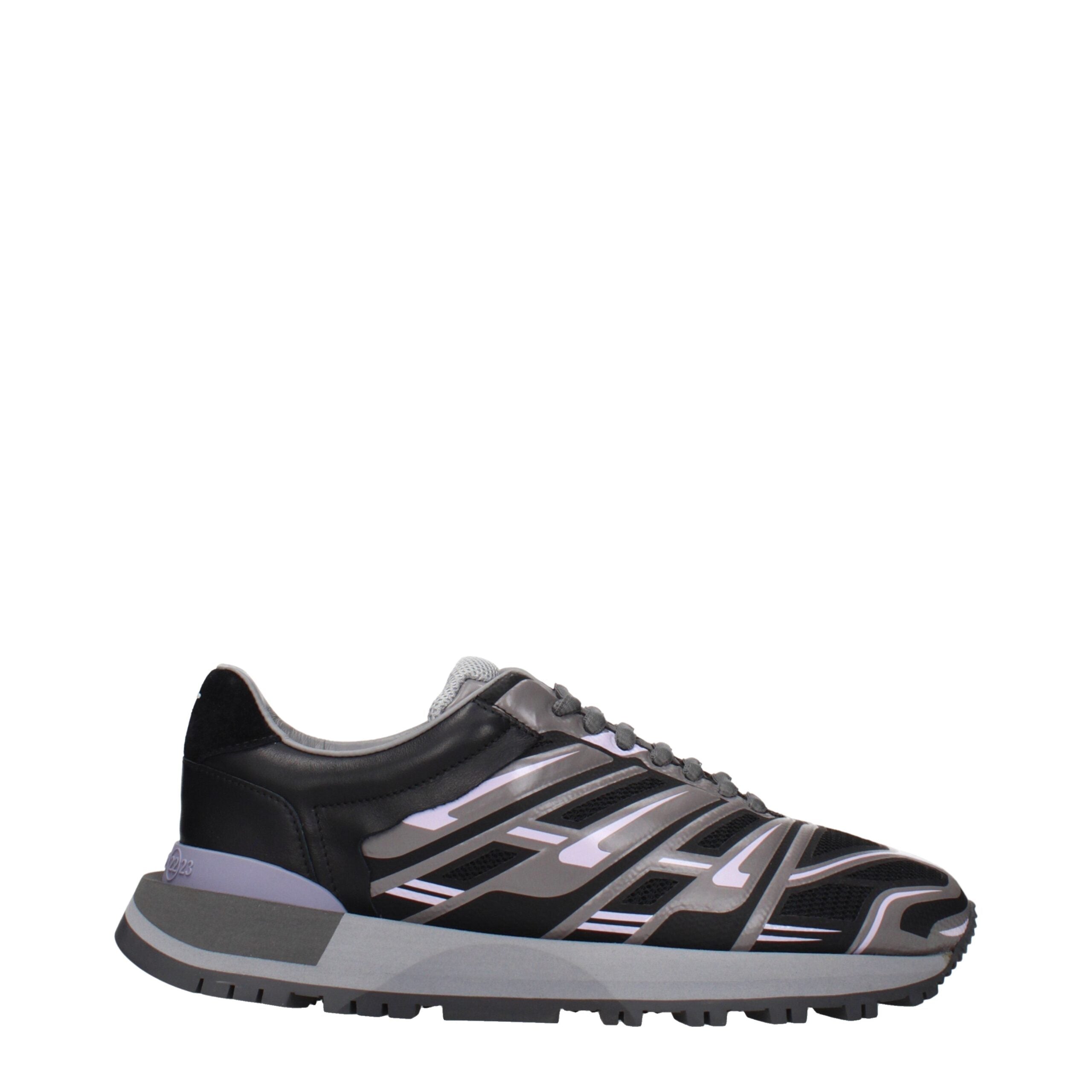 Maison Margiela Black Fabric Athletic Sneakers