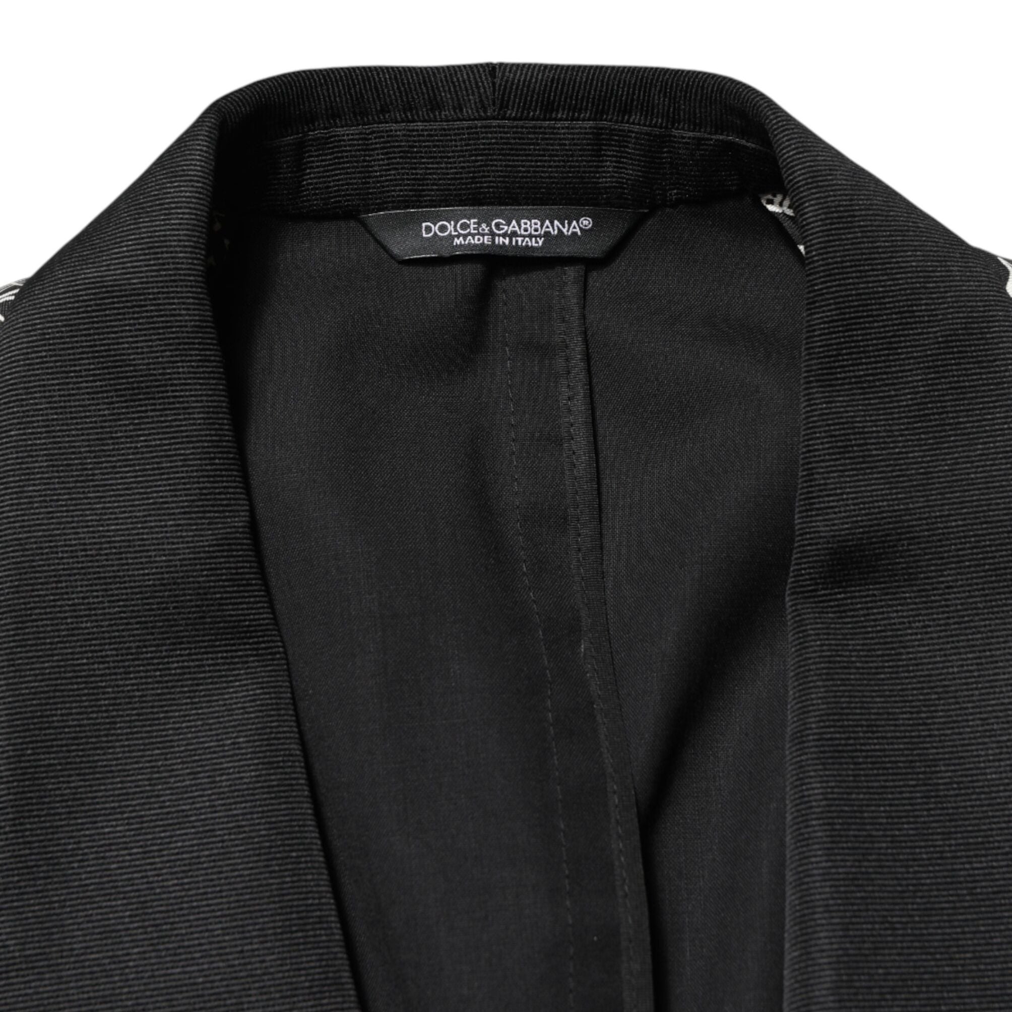 Dolce & Gabbana Black Jazz Club Silk Single Breasted Blazer
