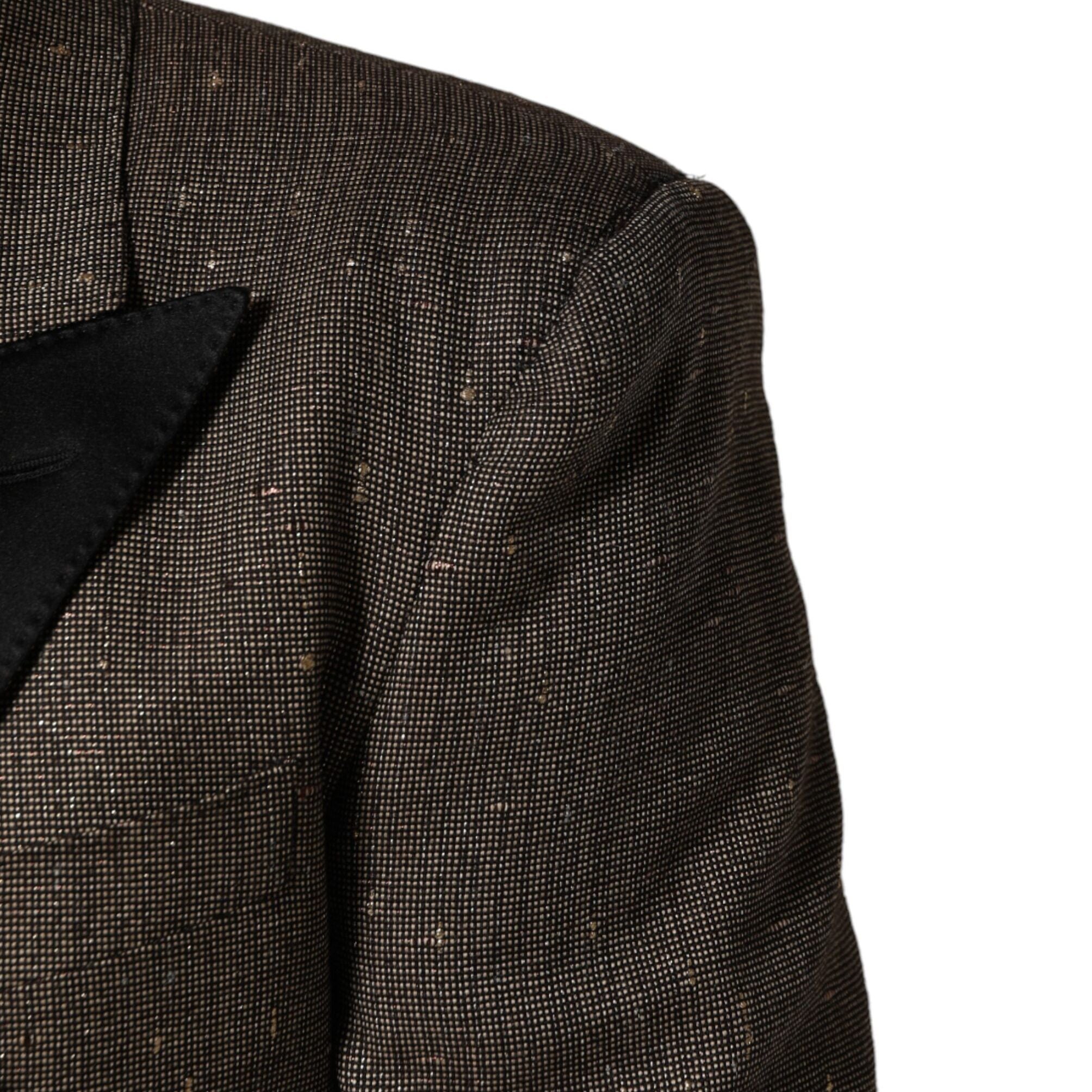 Dolce & Gabbana Gray Double Breasted 2 Button Jacket Blazer