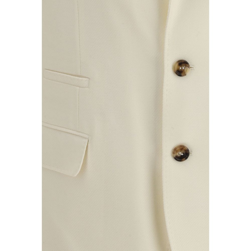 Brunello Cucinelli Beige Wool Blazer
