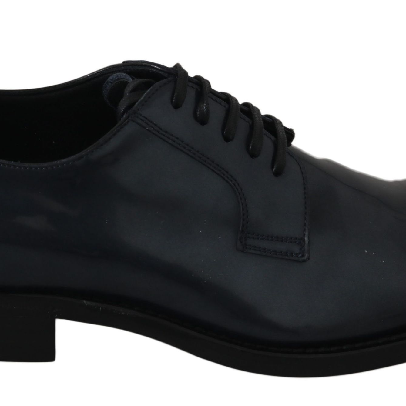 Dolce & Gabbana Blue Leather Derby Dress Formal Shoes