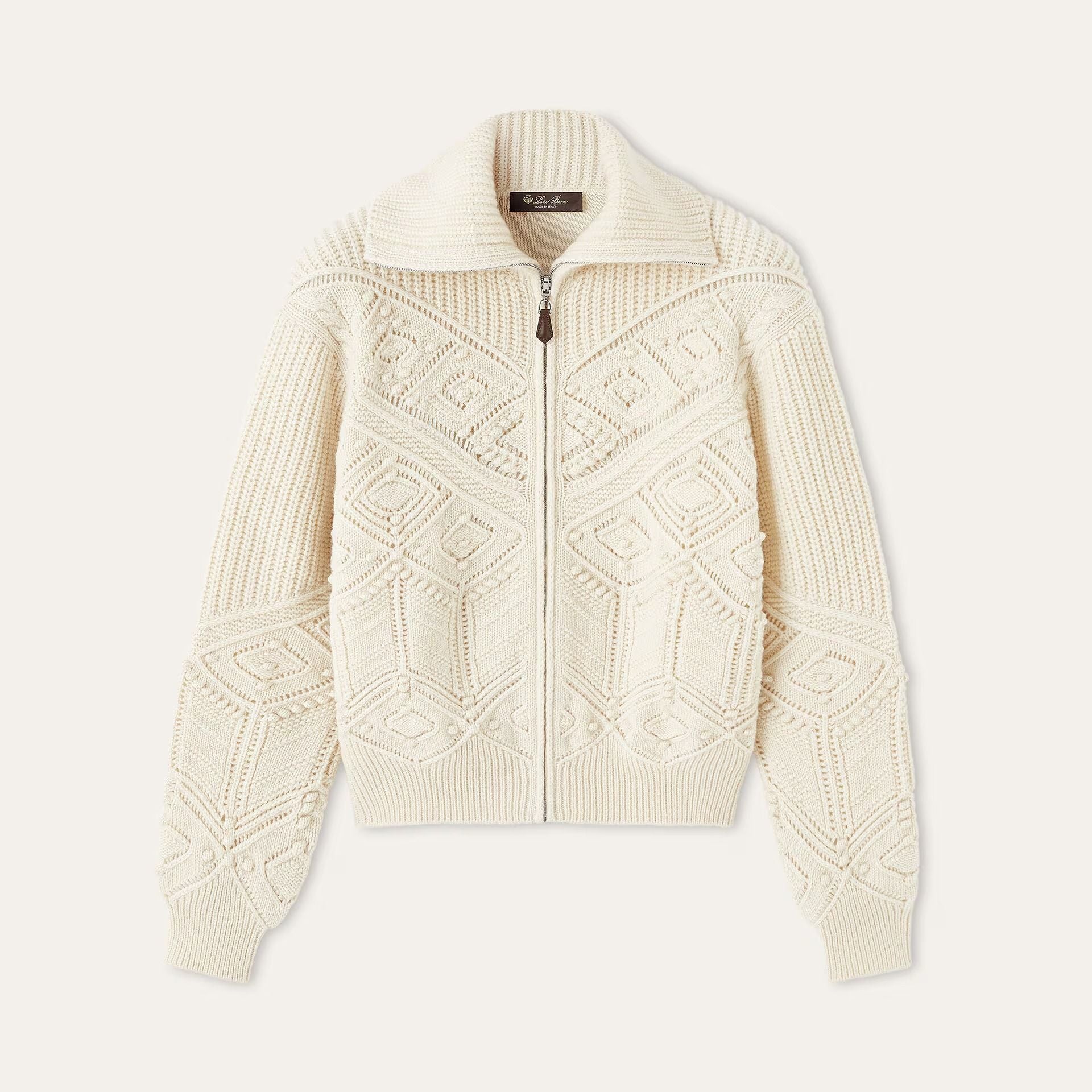 Loro Piana La Plagne Bomber Sweater in Cashmere