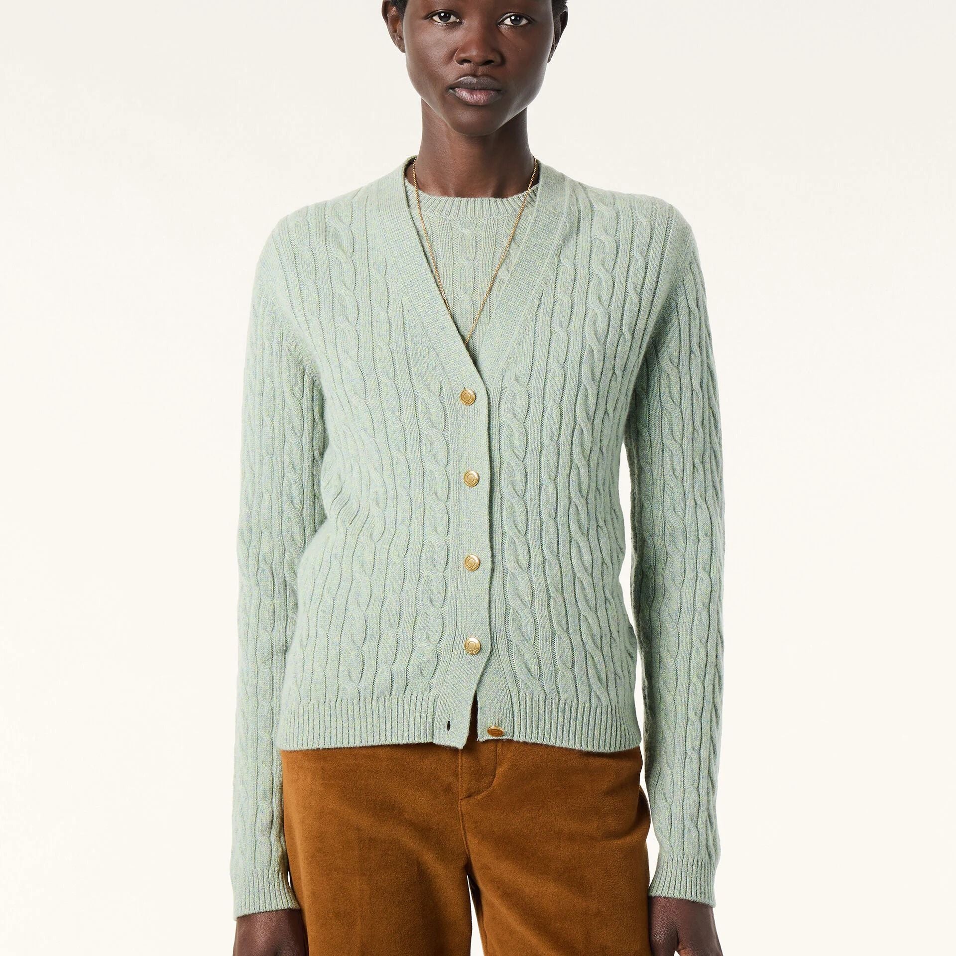 Loro Piana Treccia Cardigan in Baby Cashmere