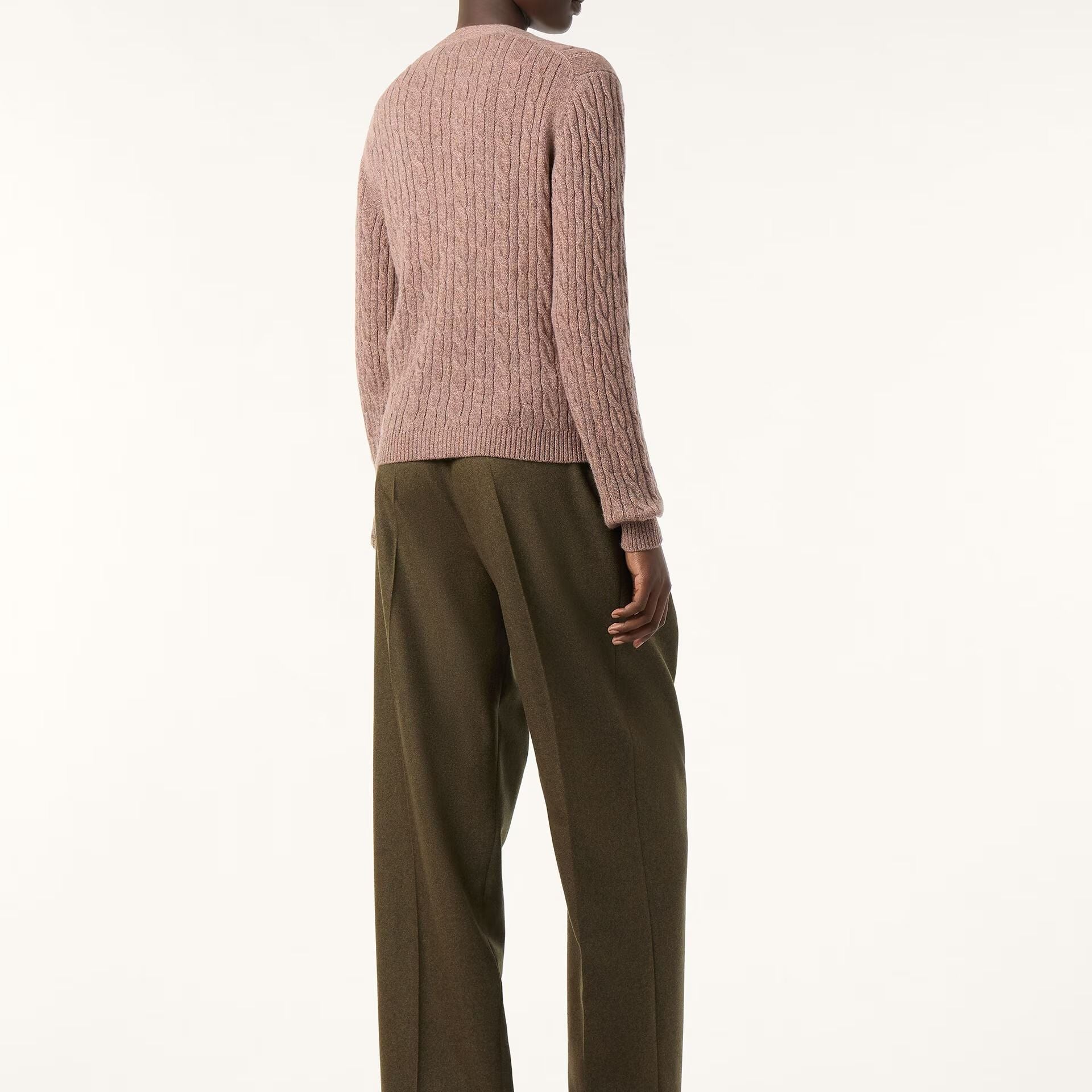Loro Piana Treccia Cardigan in Baby Cashmere