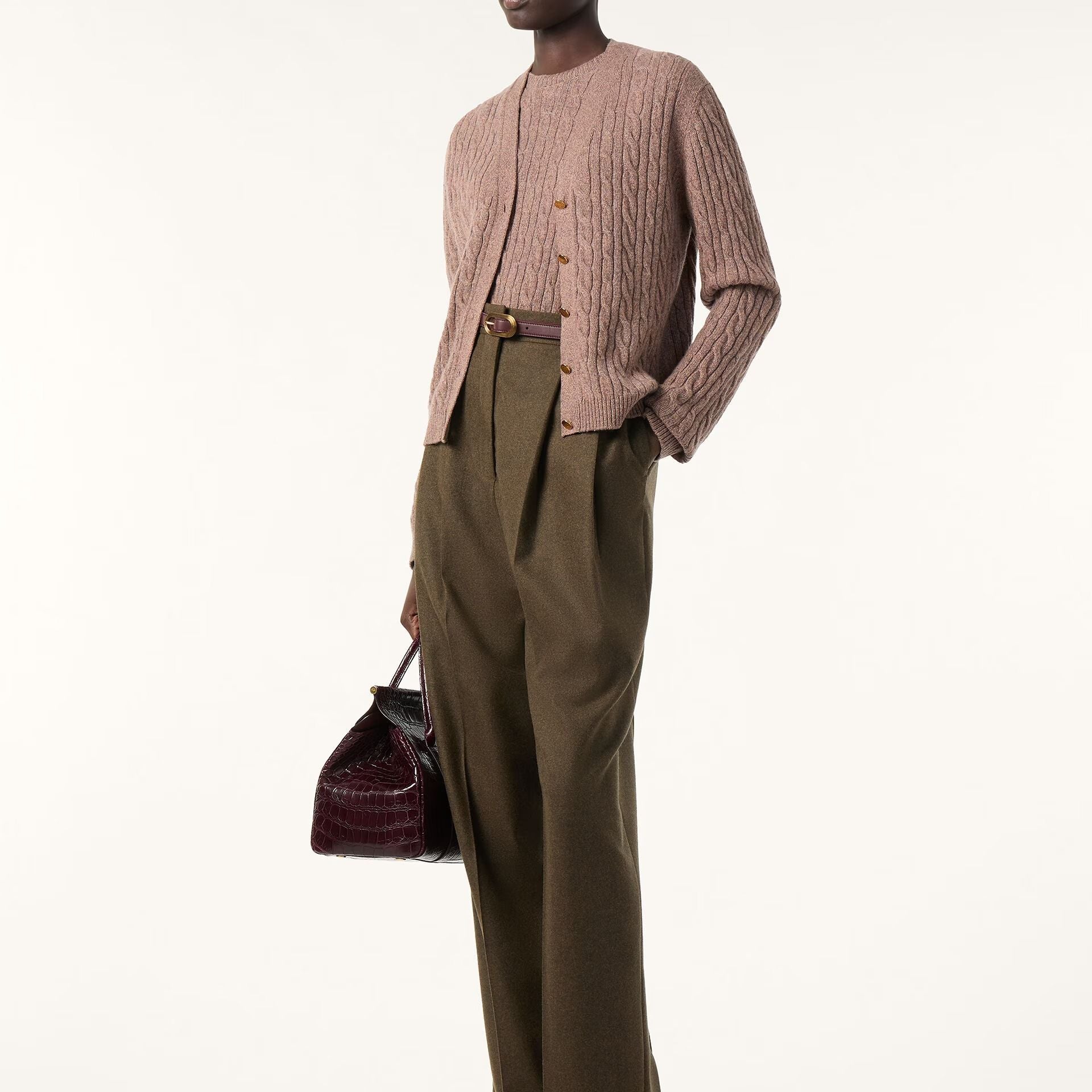 Loro Piana Treccia Cardigan in Baby Cashmere