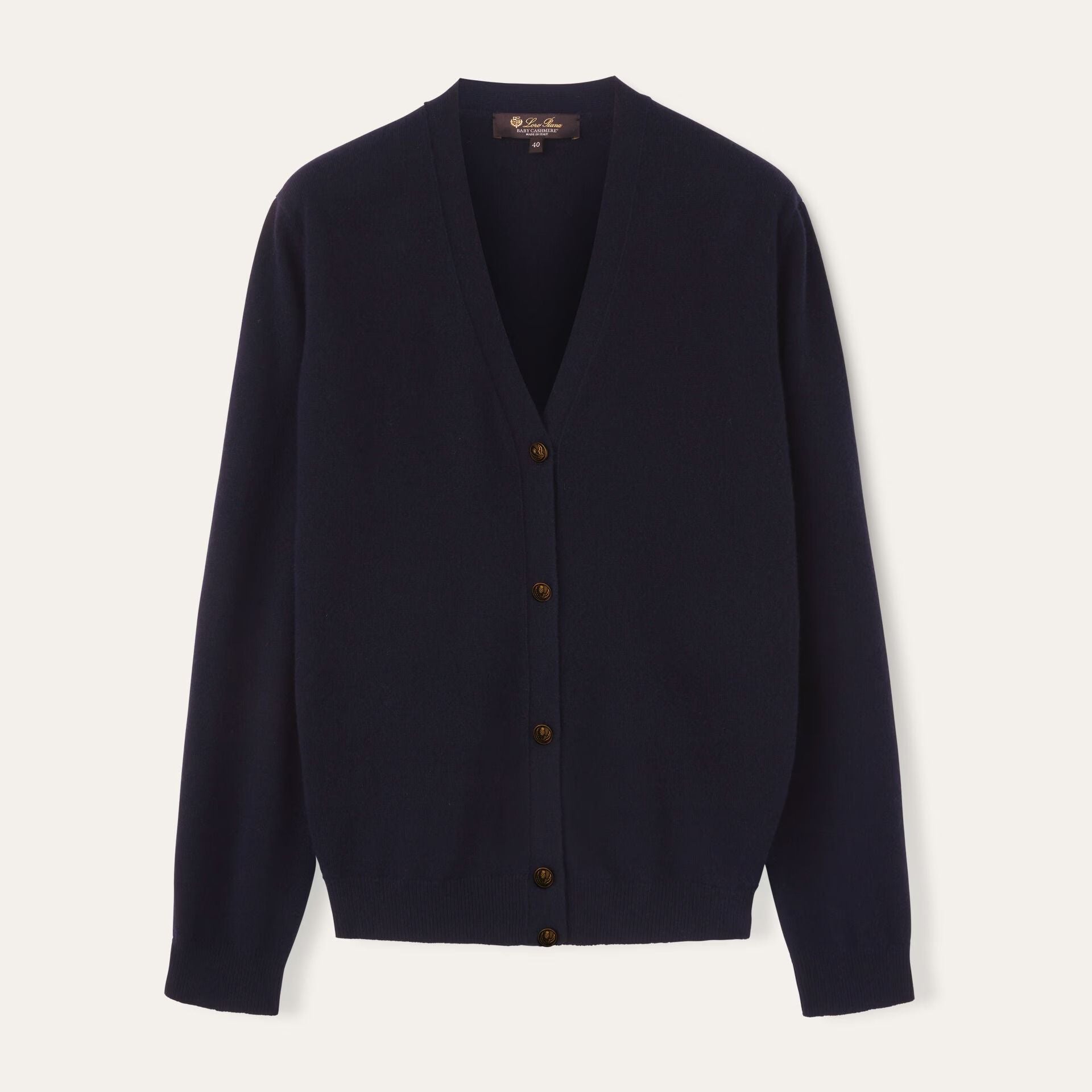 Loro Piana Classic Cardigan in Baby Cashmere