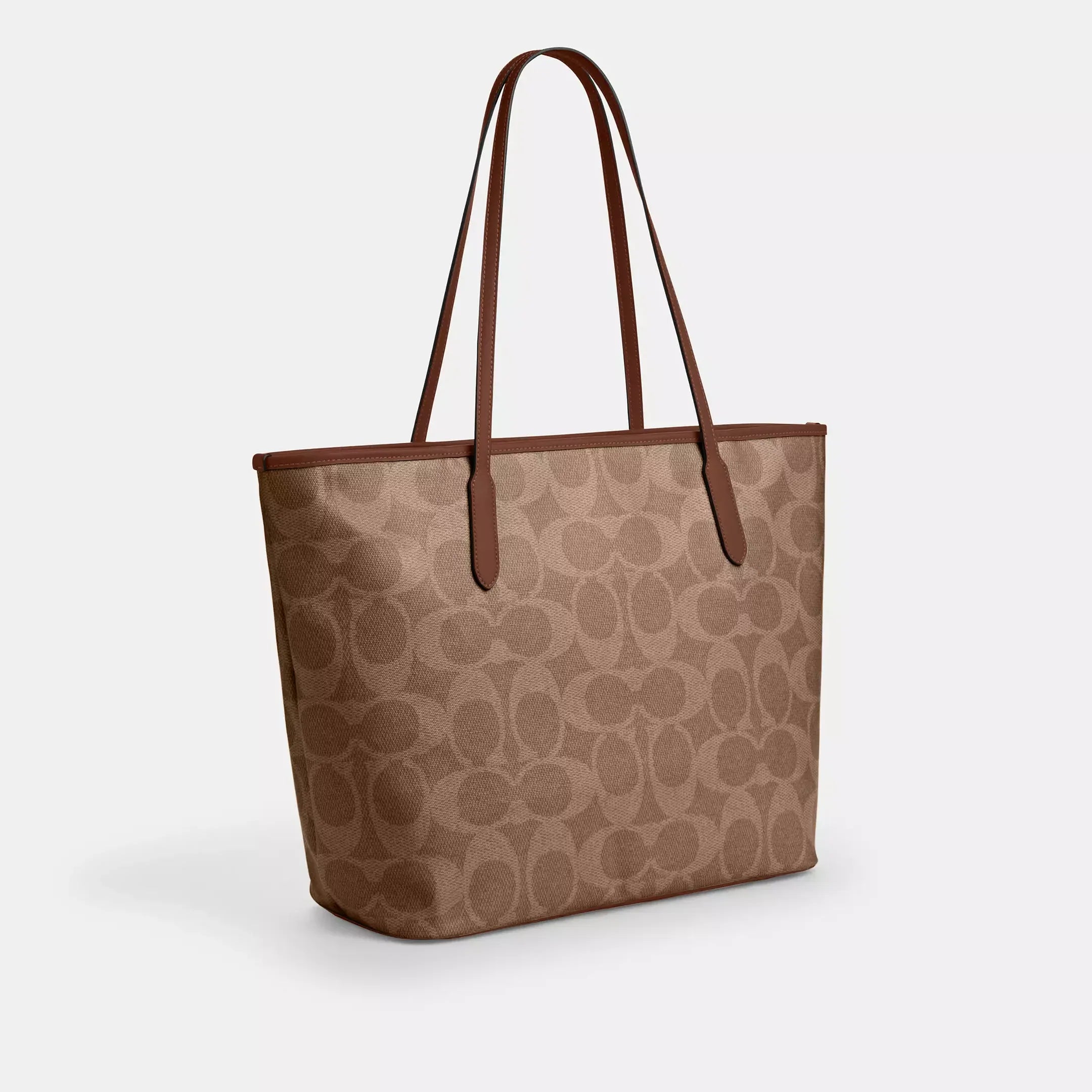 Coach Large City Tote Bag In Maxi Signature Canvas