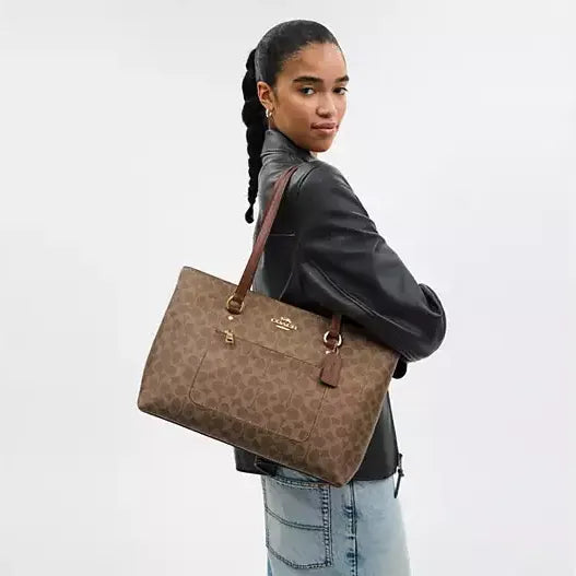 Coach Station Tote Bag In Signature Canvas
