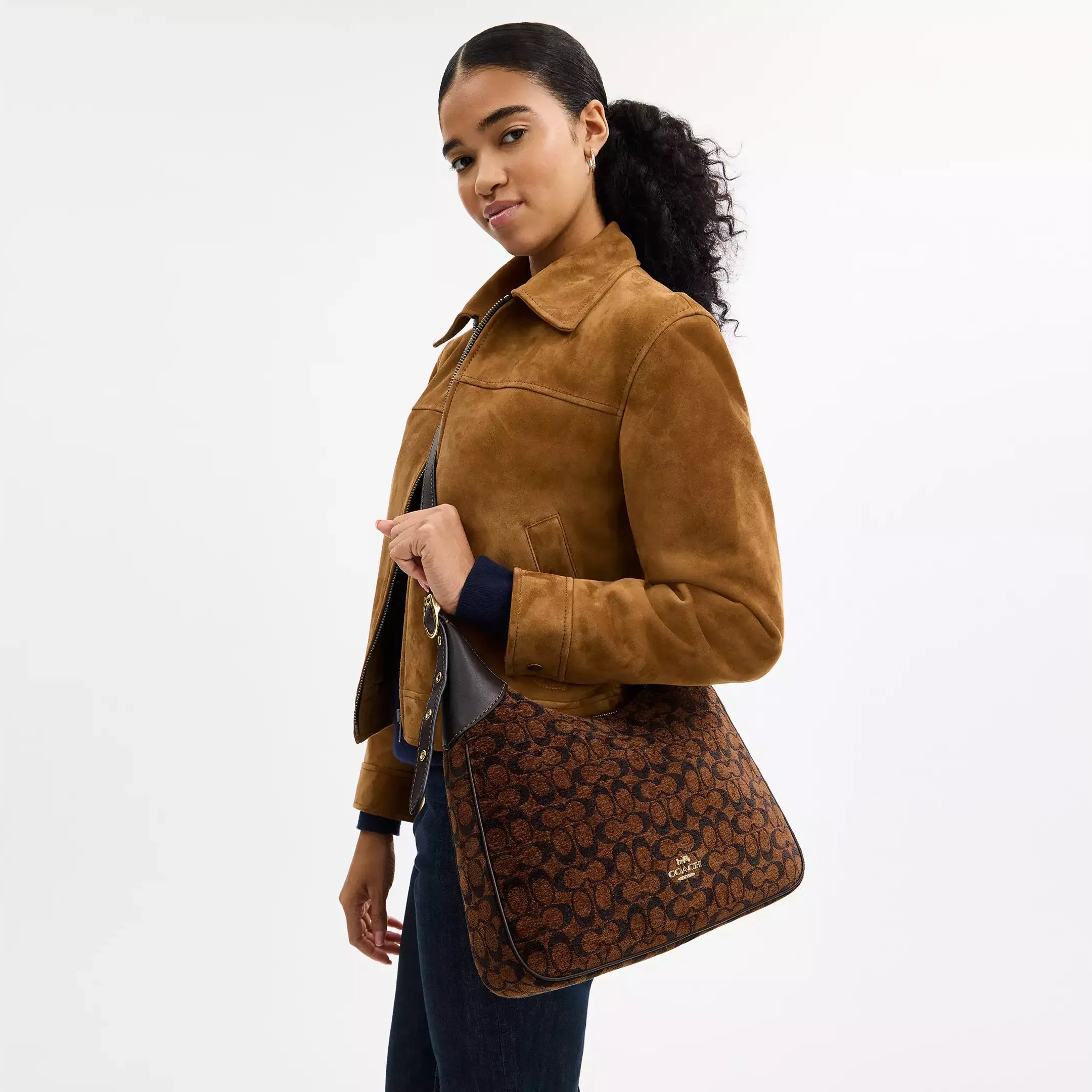 Coach Ella Shoulder Bag In Signature Chenille