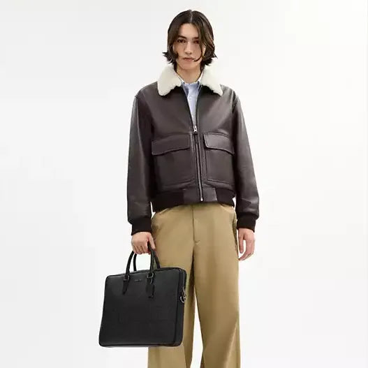 Coach Ethan Large Brief In Signature Canvas