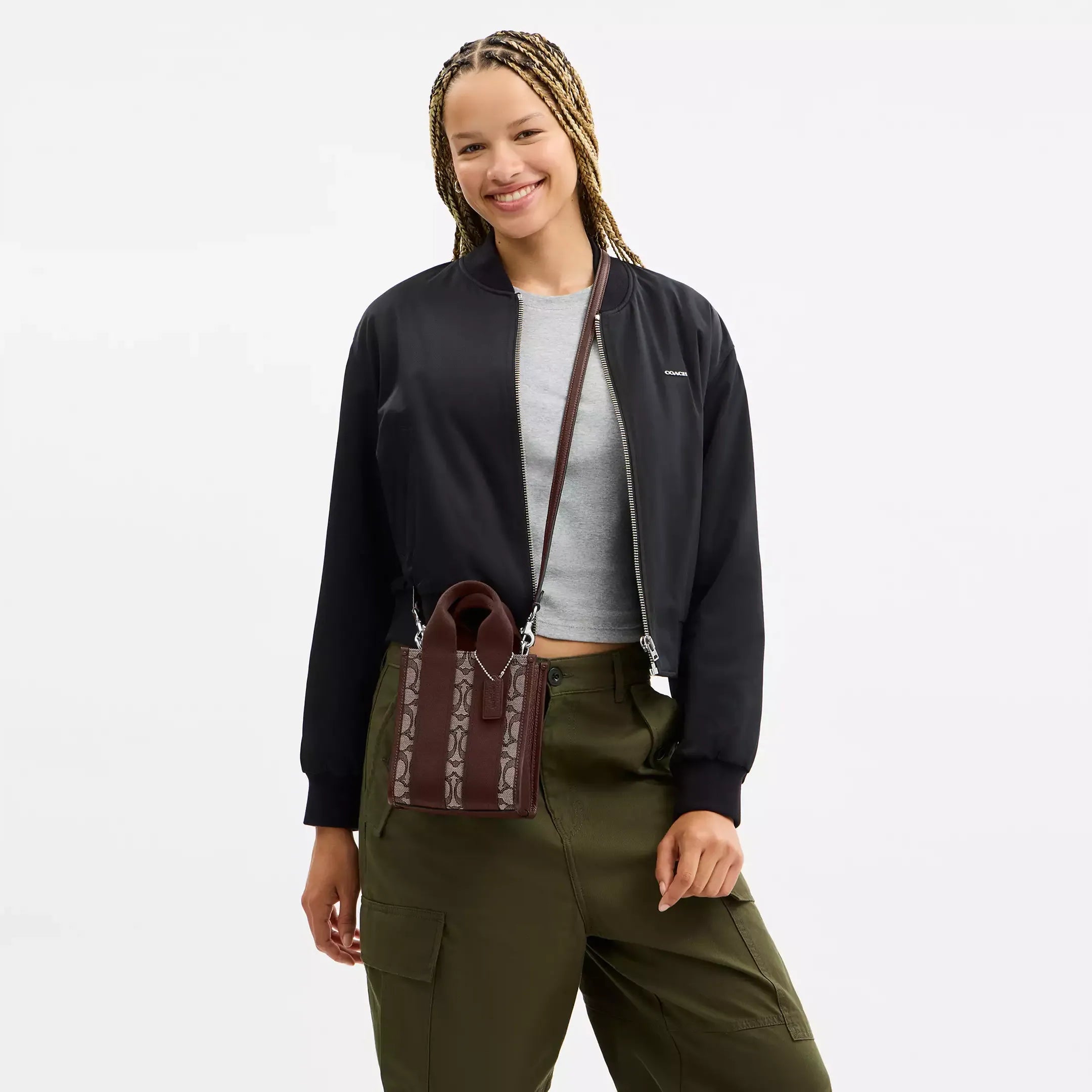 Coach Smith Mini Tote Bag In Signature Jacquard