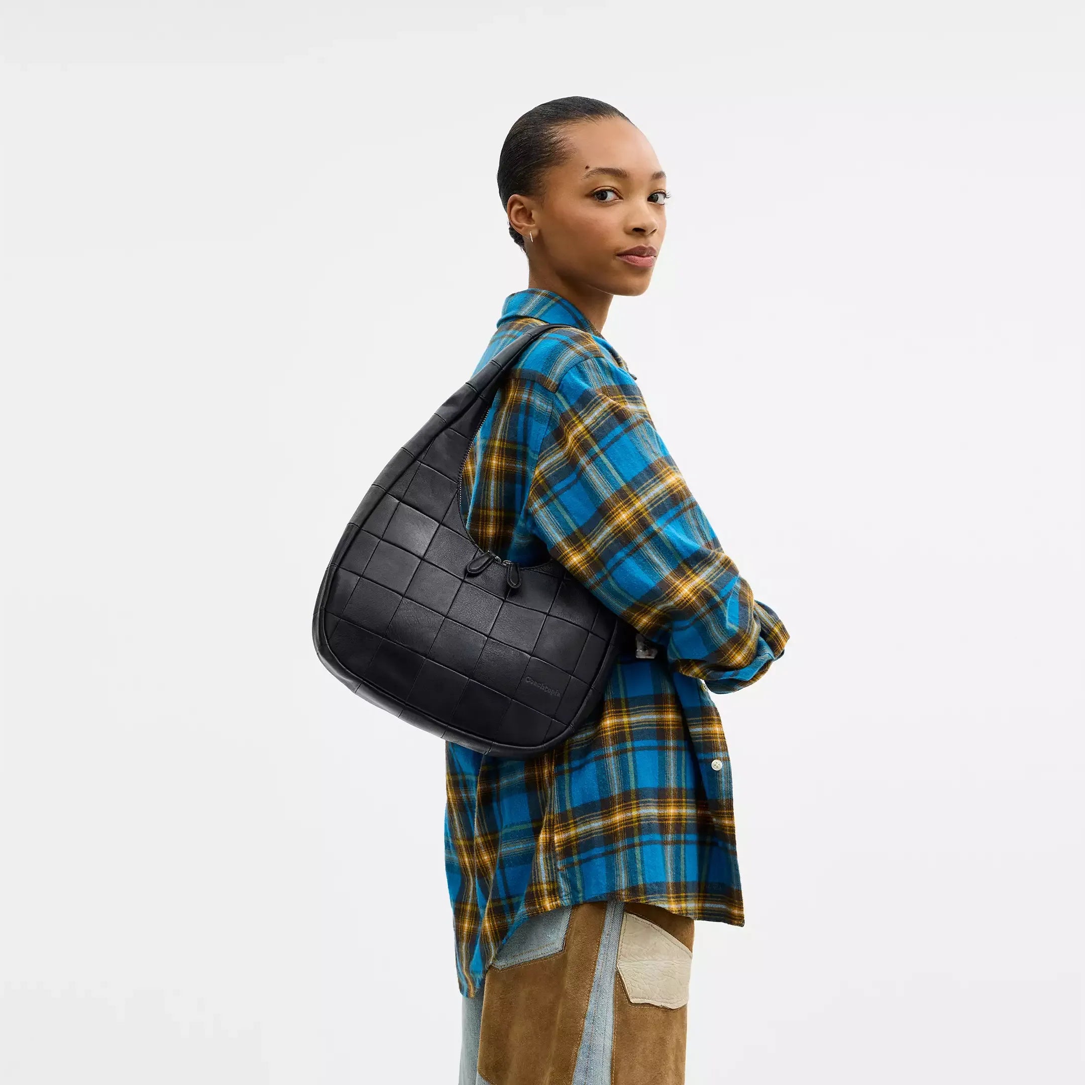 Coach Alter/Ego Crescent Shoulder Bag In Upcrafted Leather