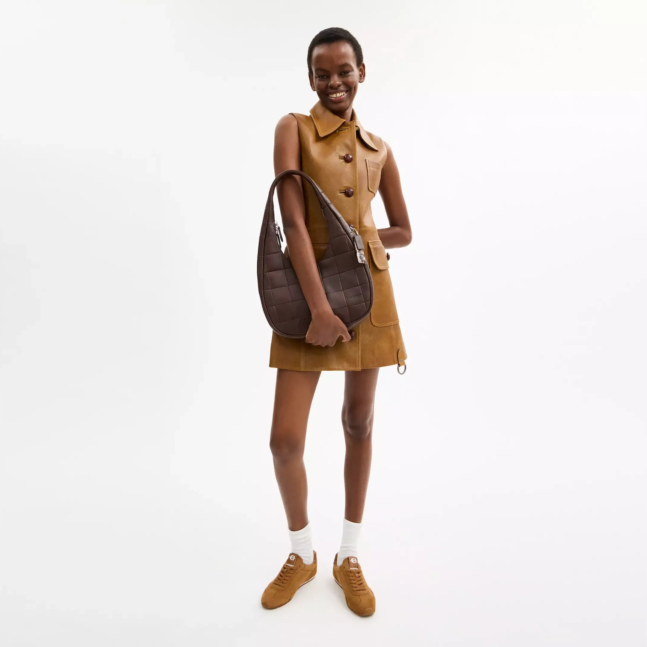 Coach Alter/Ego Crescent Shoulder Bag In Upcrafted Leather