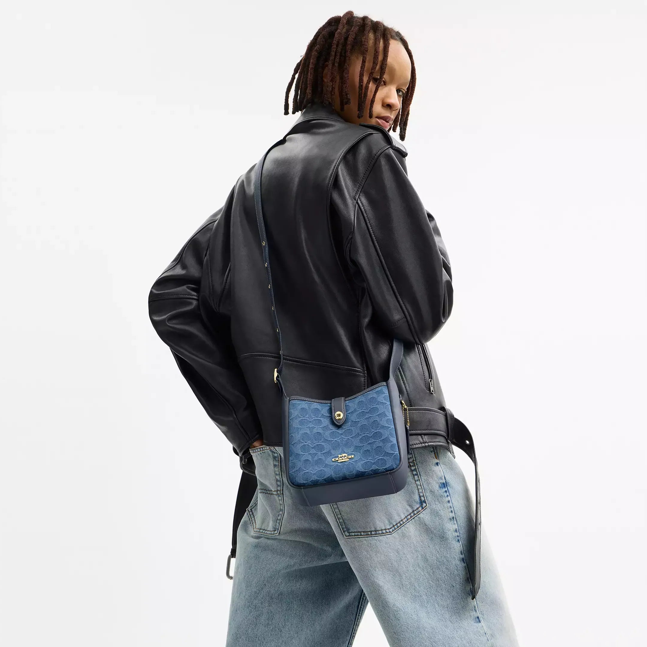 Coach Hadley Mini Crossbody Bag In Signature Denim