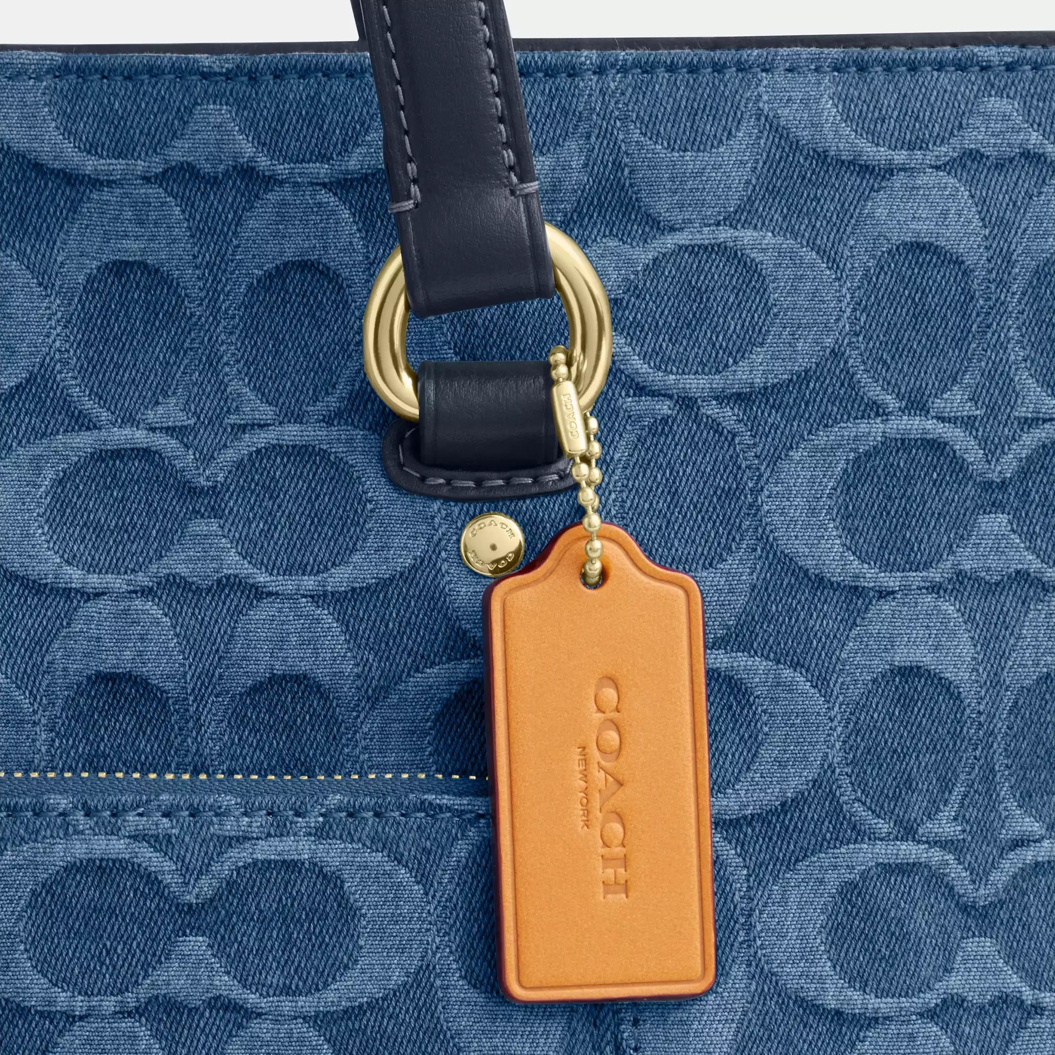 Coach Station Tote Bag In Signature Denim