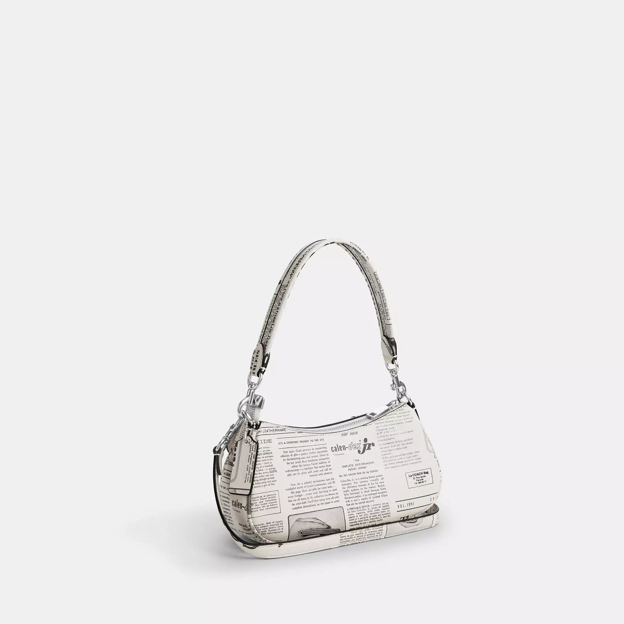 Coach Ashton Shoulder Bag With Newspaper Print