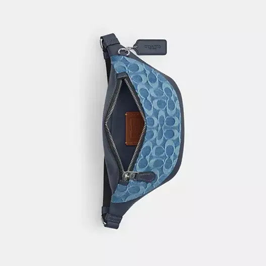 Coach Warren Mini Belt Bag In Signature Denim